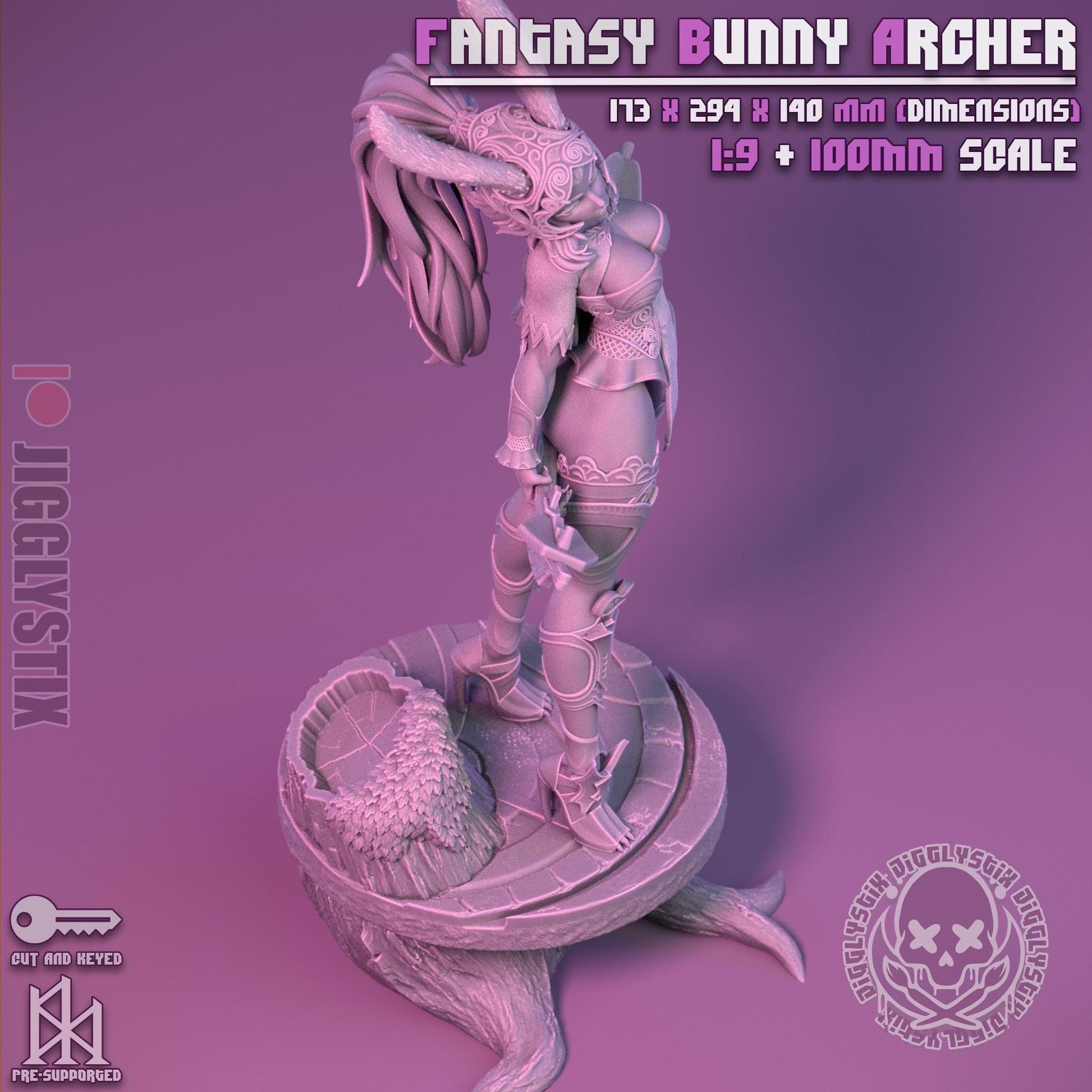 Fantasy Bunny Archer Fran Model Kit | Jigglystix