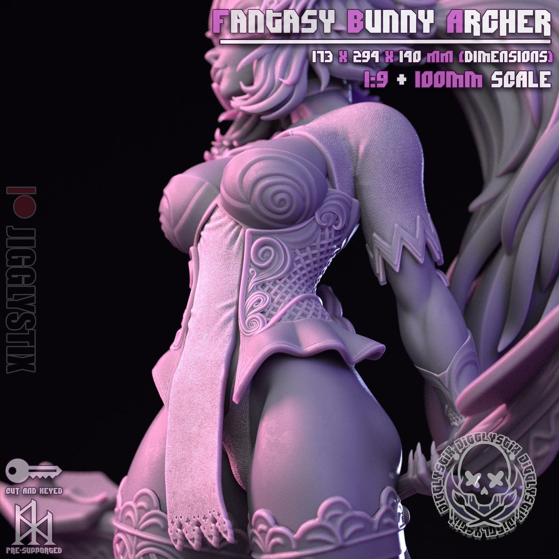 Fantasy Bunny Archer Fran Model Kit | Jigglystix