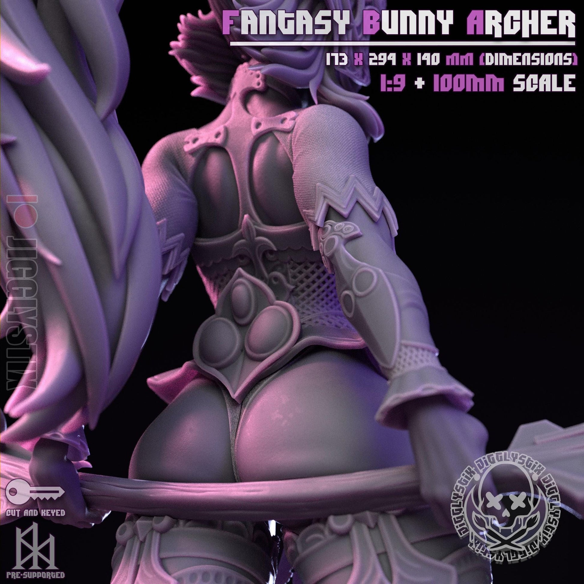 Fantasy Bunny Archer Fran Model Kit | Jigglystix