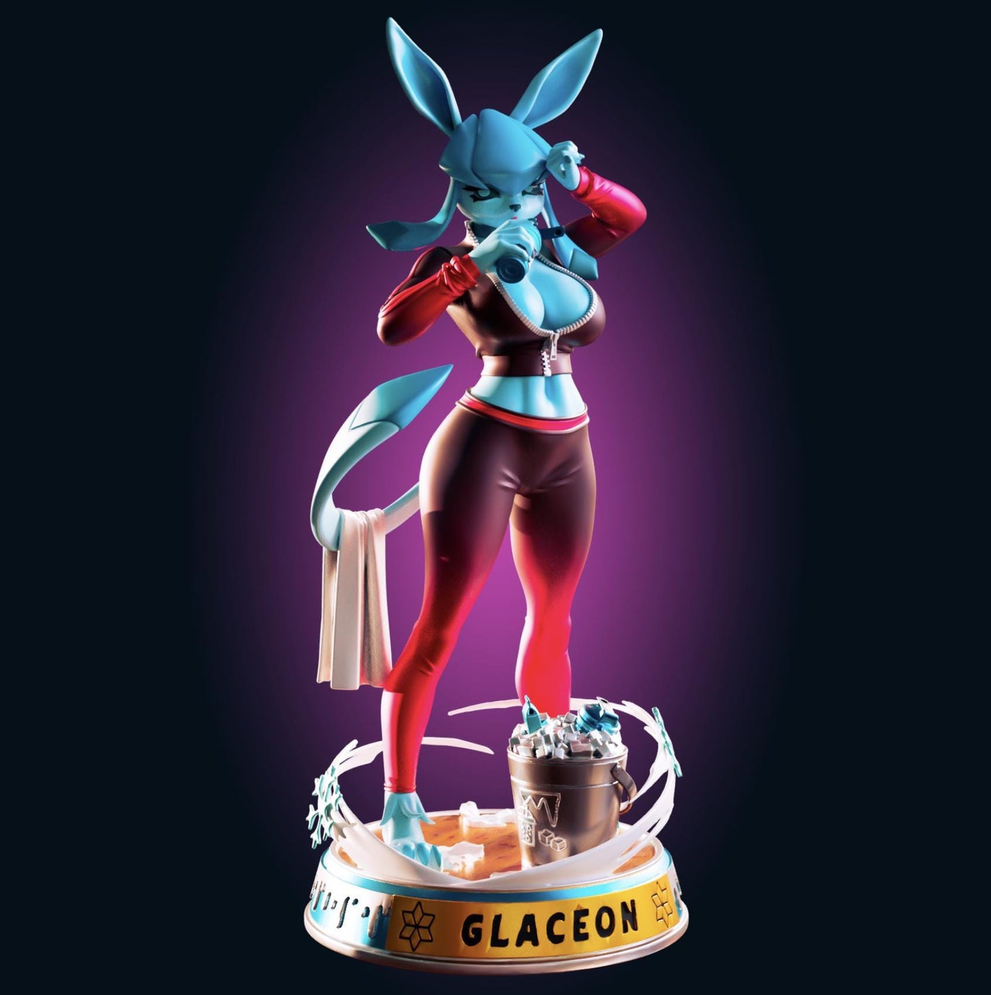 Ice Fox Girl Model Kit | 3D Resin Printed Figurine | Officer Rhu