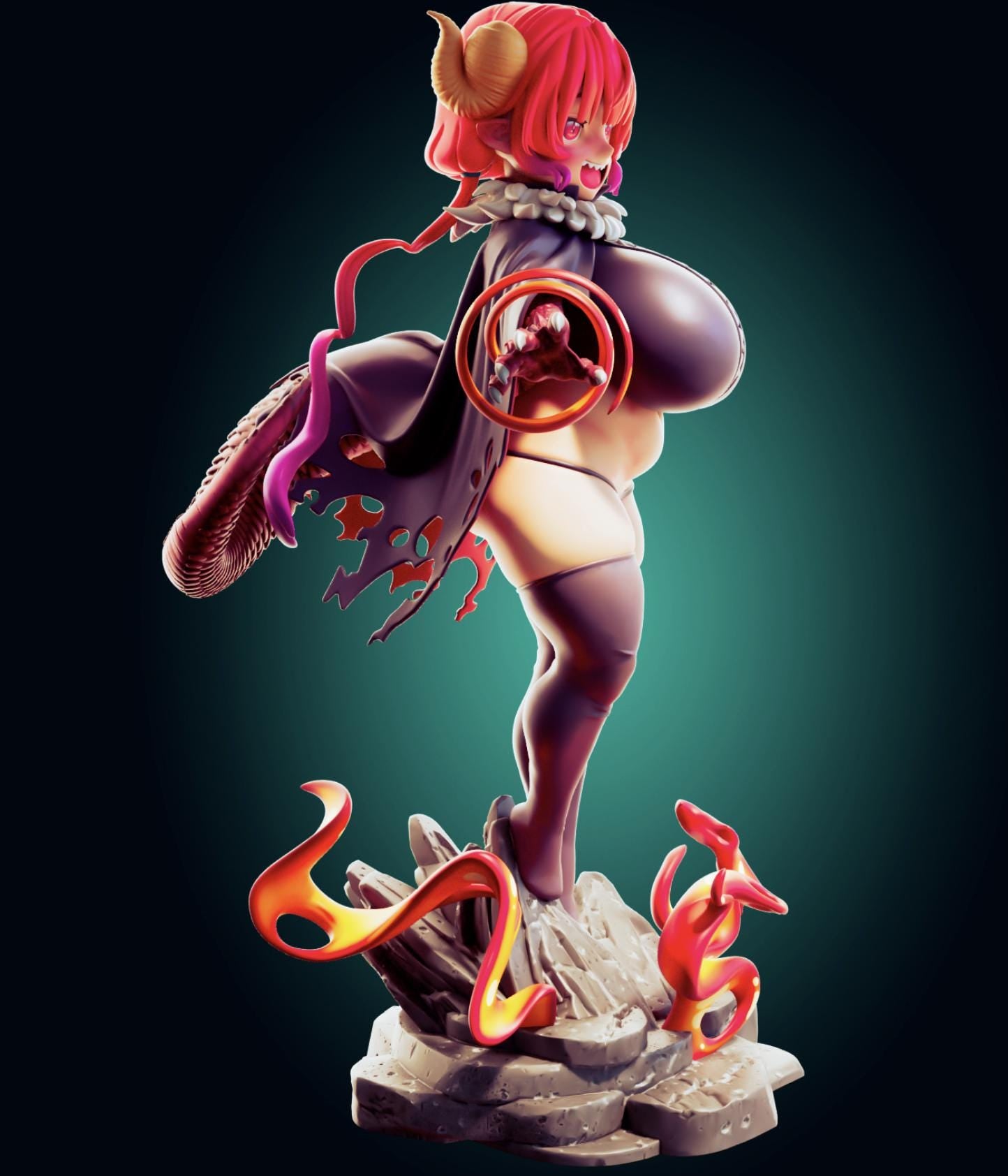 Demon Girl Model Kit | 3D Resin Printed Figurine | Officer Rhu
