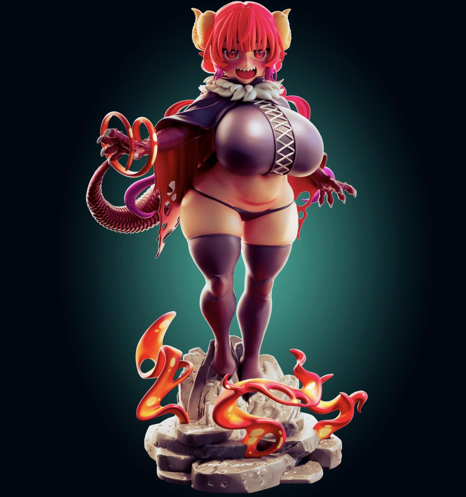 Demon Girl Model Kit | 3D Resin Printed Figurine | Officer Rhu