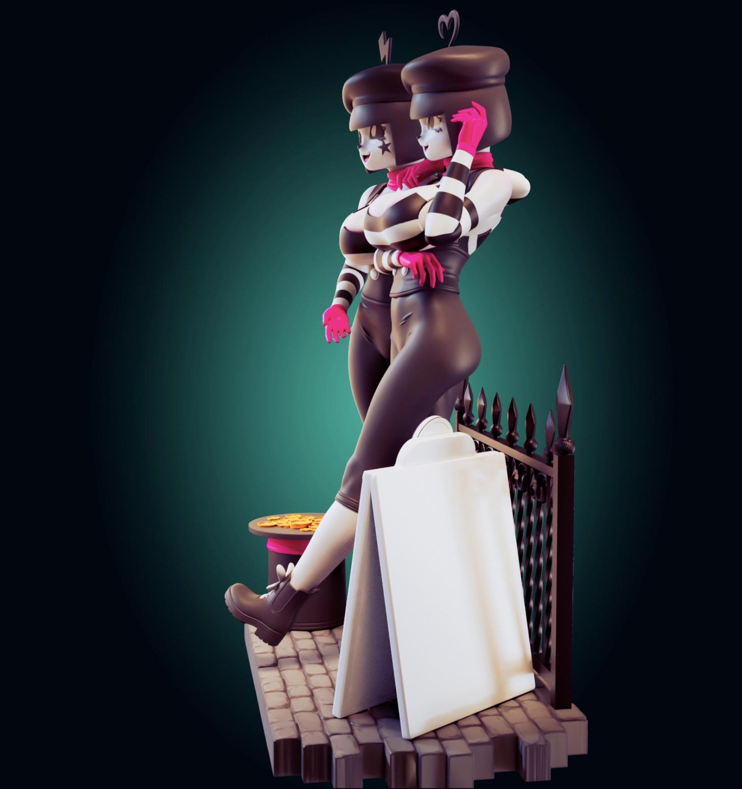 Mime Girls Model Kit | 3D Resin Printed Figurine | Officer Rhu