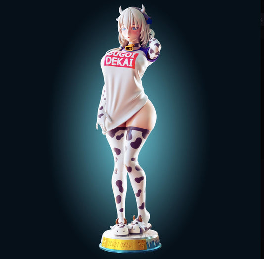 Cow Girl Model Kit | 3D Resin Printed Figurine | Officer Rhu