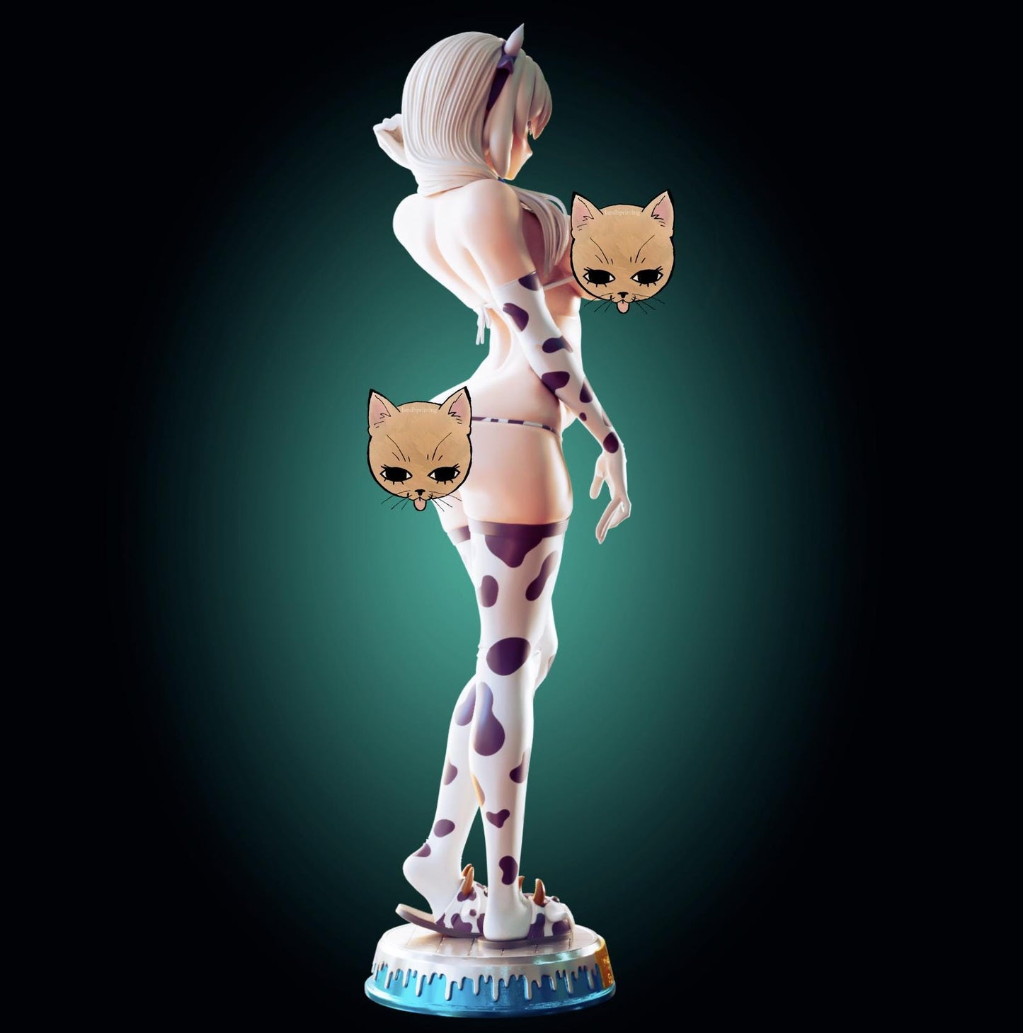 Cow Girl Model Kit | 3D Resin Printed Figurine | Officer Rhu