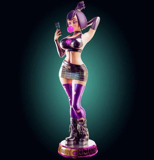 Goth Girl Model Kit | 3D Resin Printed Figurine | Officer Rhu