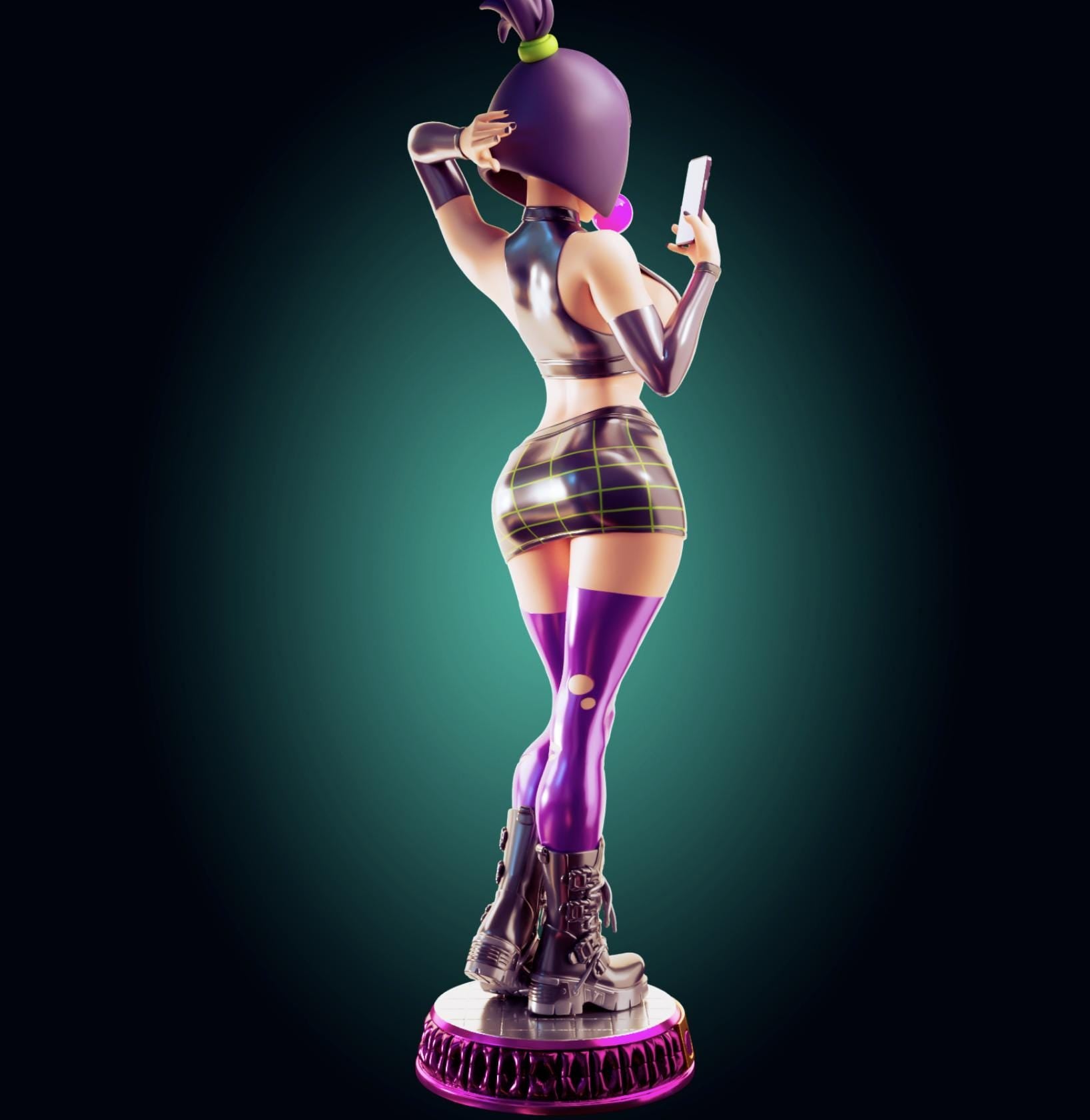 Goth Girl Model Kit | 3D Resin Printed Figurine | Officer Rhu