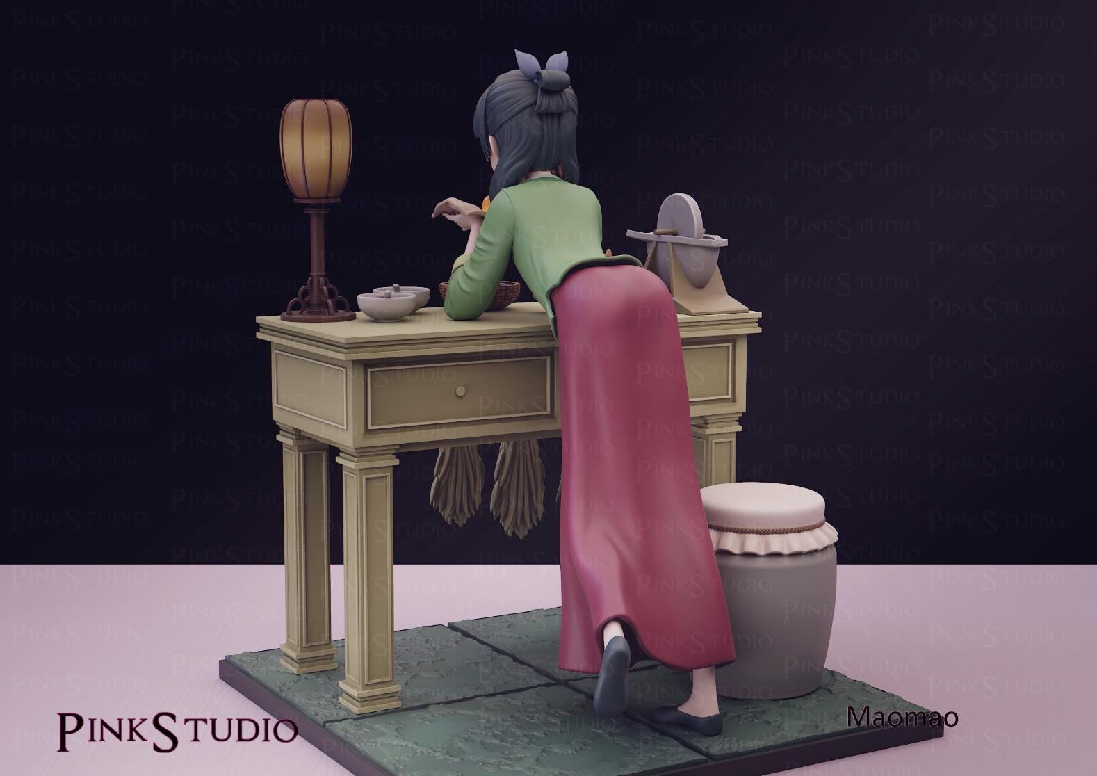 Apothecary Apprentice Model Kit | 3D Resin Printed Figurine | Pink Studio