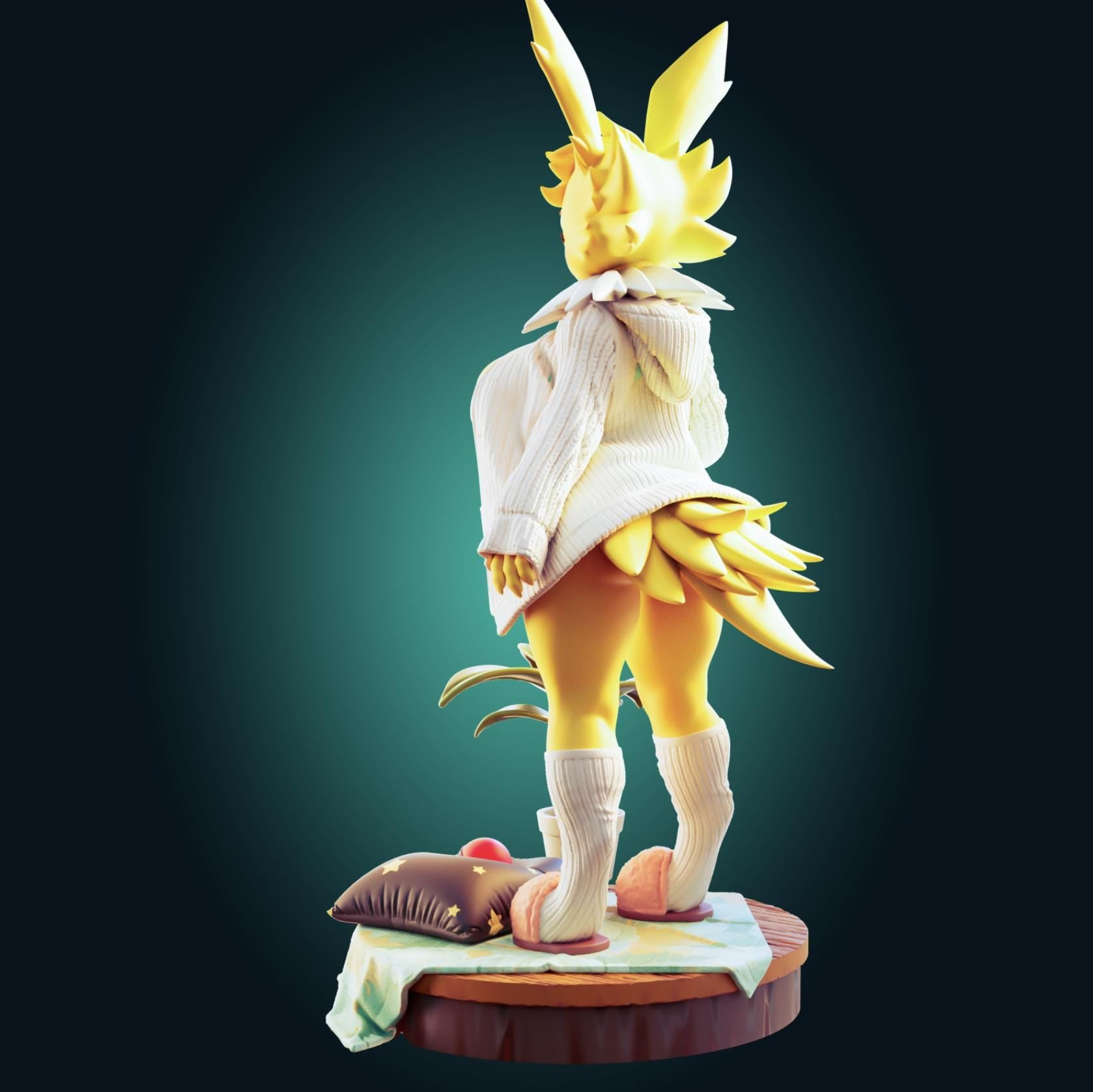 Fox Girl Waifu Model Kit | 3D Resin Printed Figurine | Officer Rhu