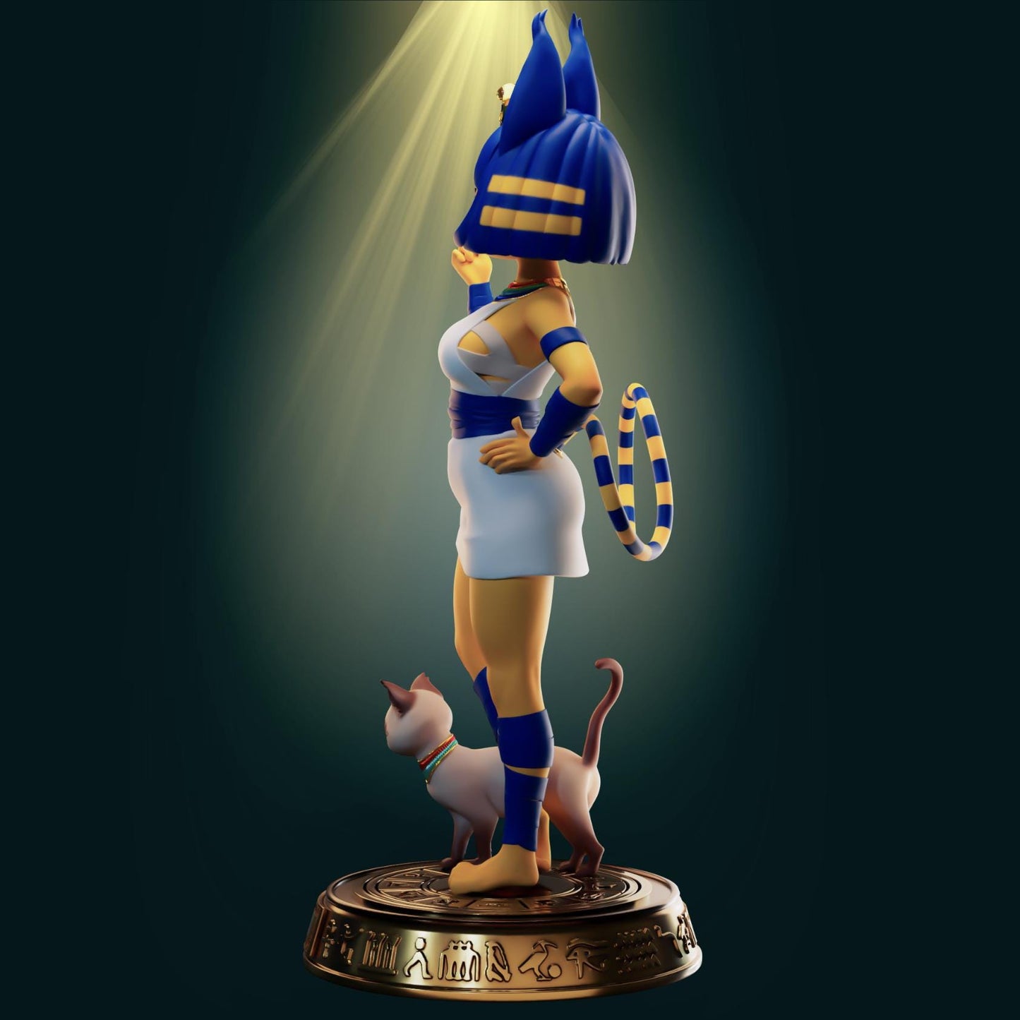 Egyptian Cat Girl Model Kit | 3D Resin Printed Figurine | Officer Rhu