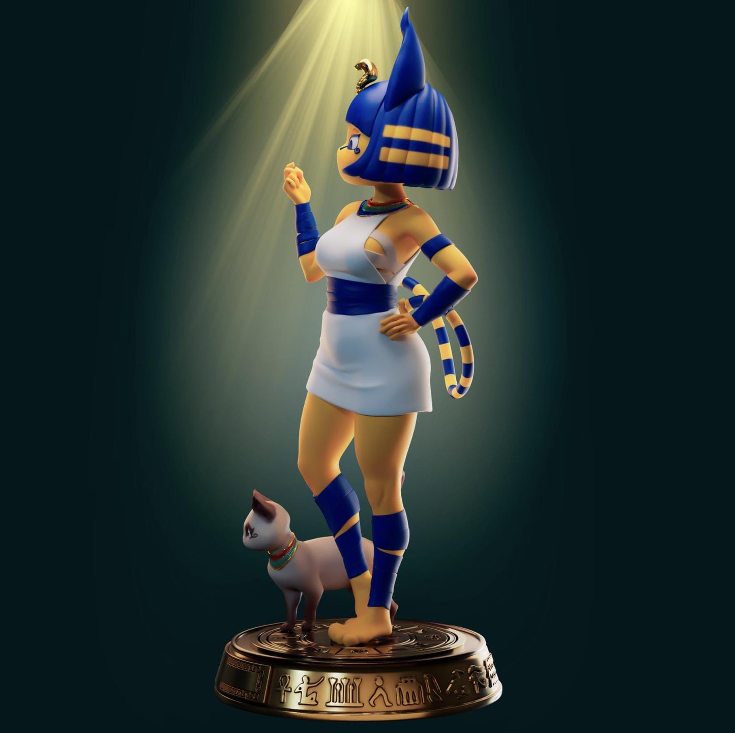 Egyptian Cat Girl Model Kit | 3D Resin Printed Figurine | Officer Rhu