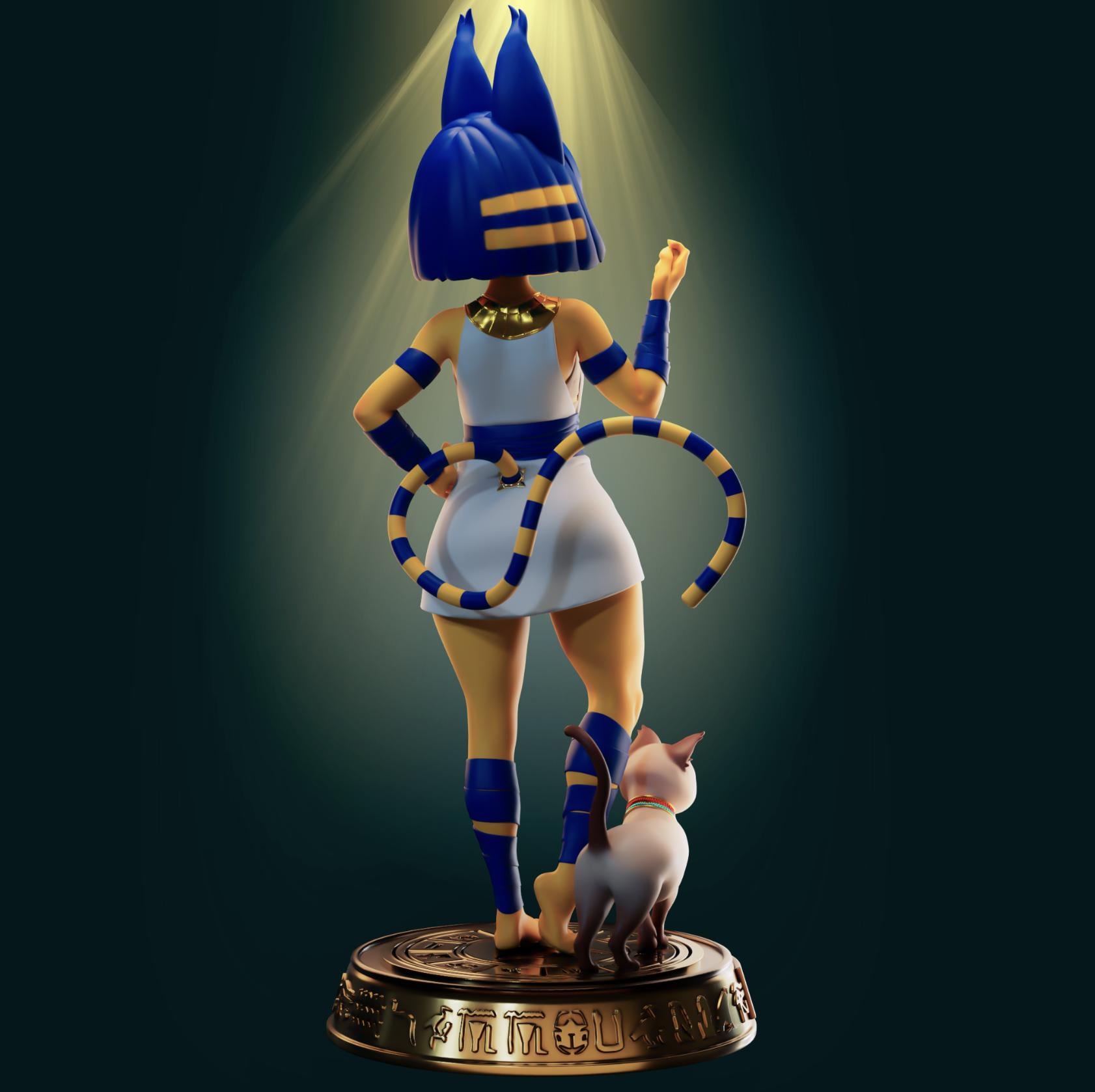 Egyptian Cat Girl Model Kit | 3D Resin Printed Figurine | Officer Rhu