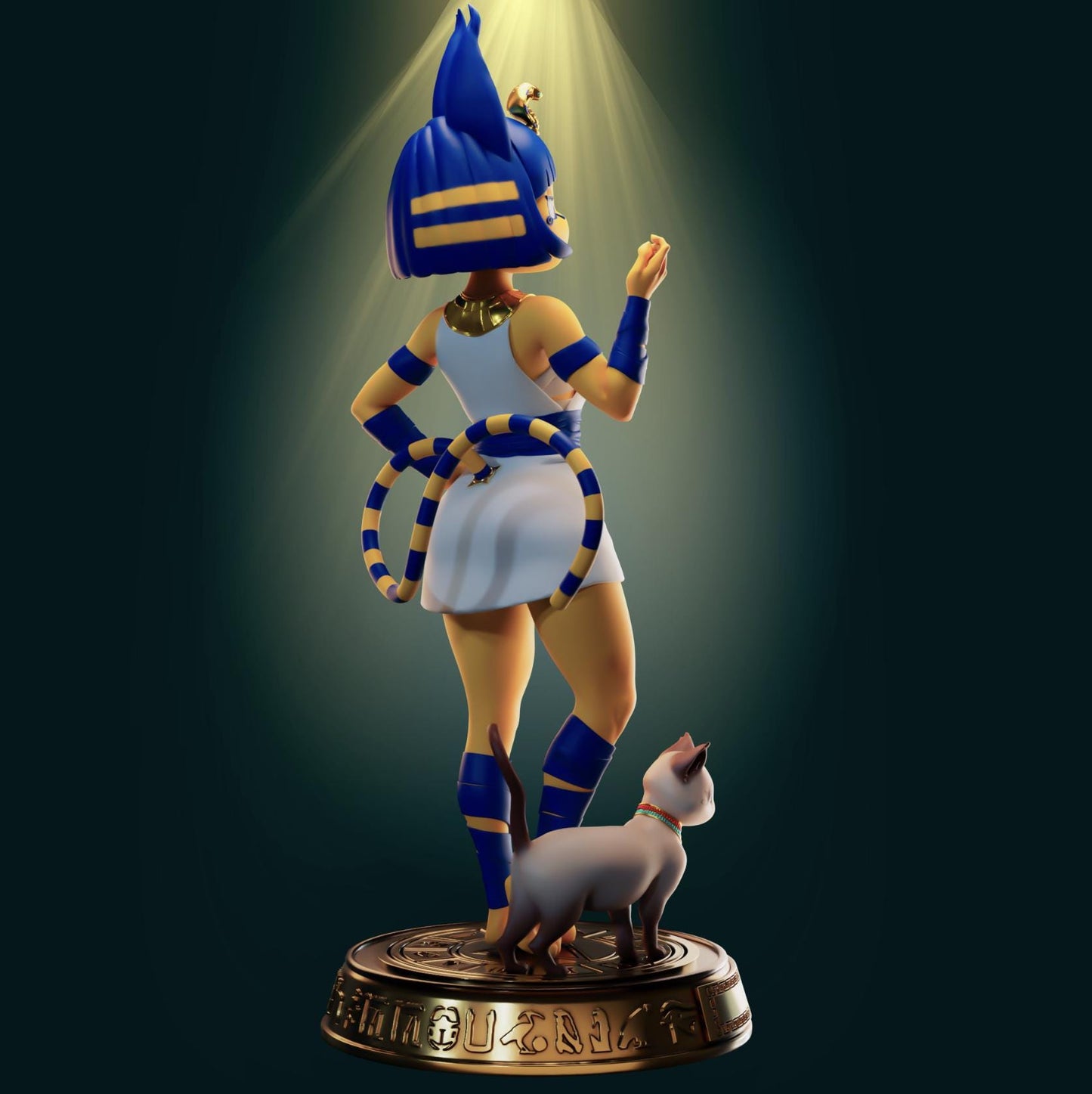 Egyptian Cat Girl Model Kit | 3D Resin Printed Figurine | Officer Rhu