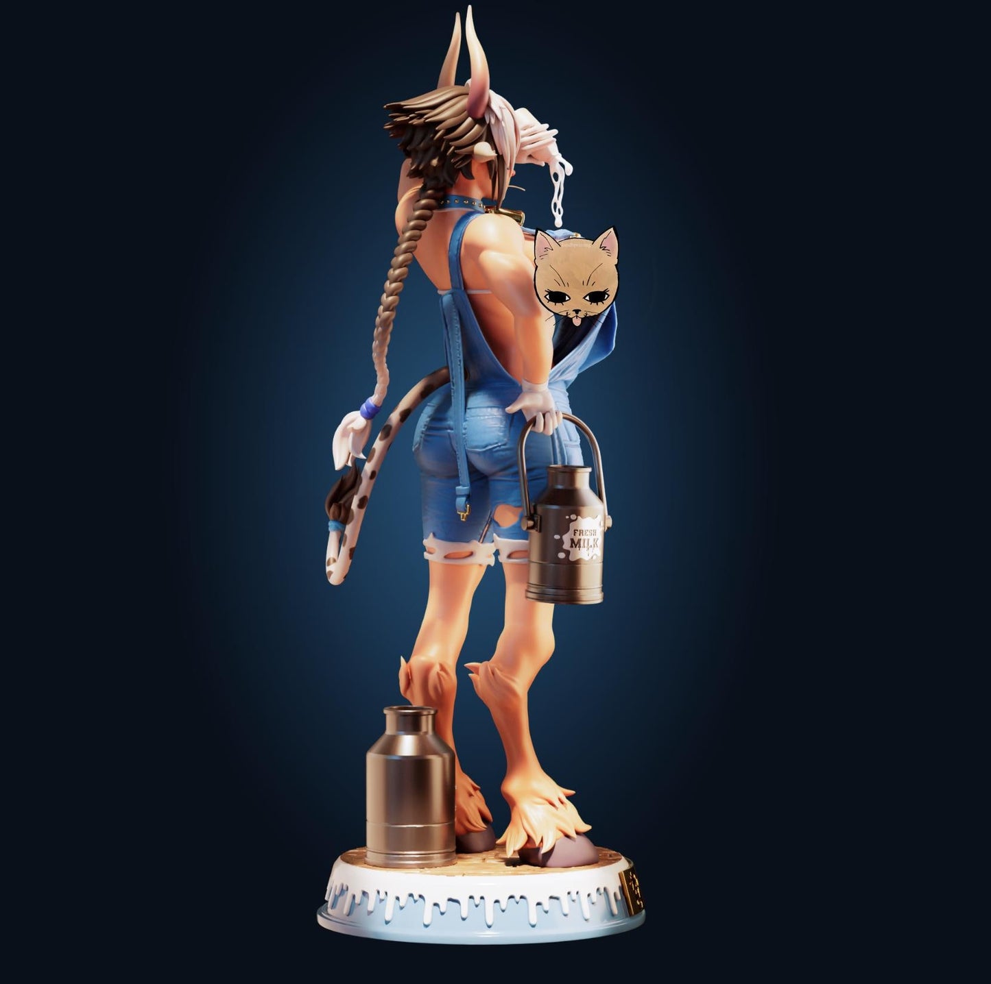 Cow Girl Model Kit | 3D Resin Printed Figurine | Officer Rhu