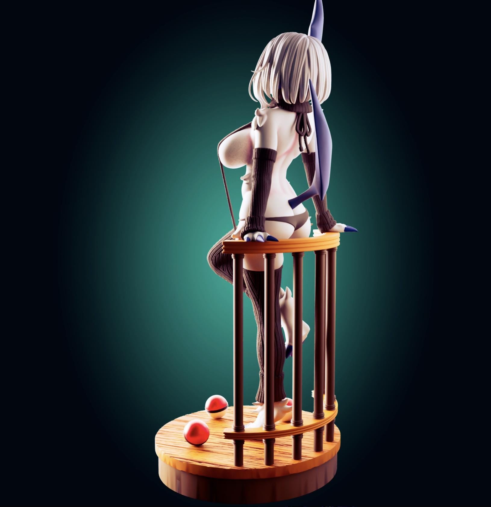 Dark Monster Girl Model Kit | 3D Resin Printed Figurine | Officer Rhu