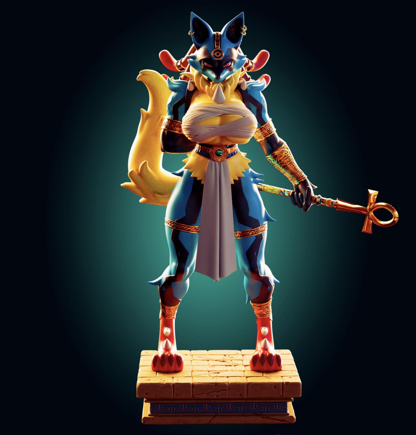 Wolf Girl Model Kit | 3D Resin Printed Figurine | Officer Rhu