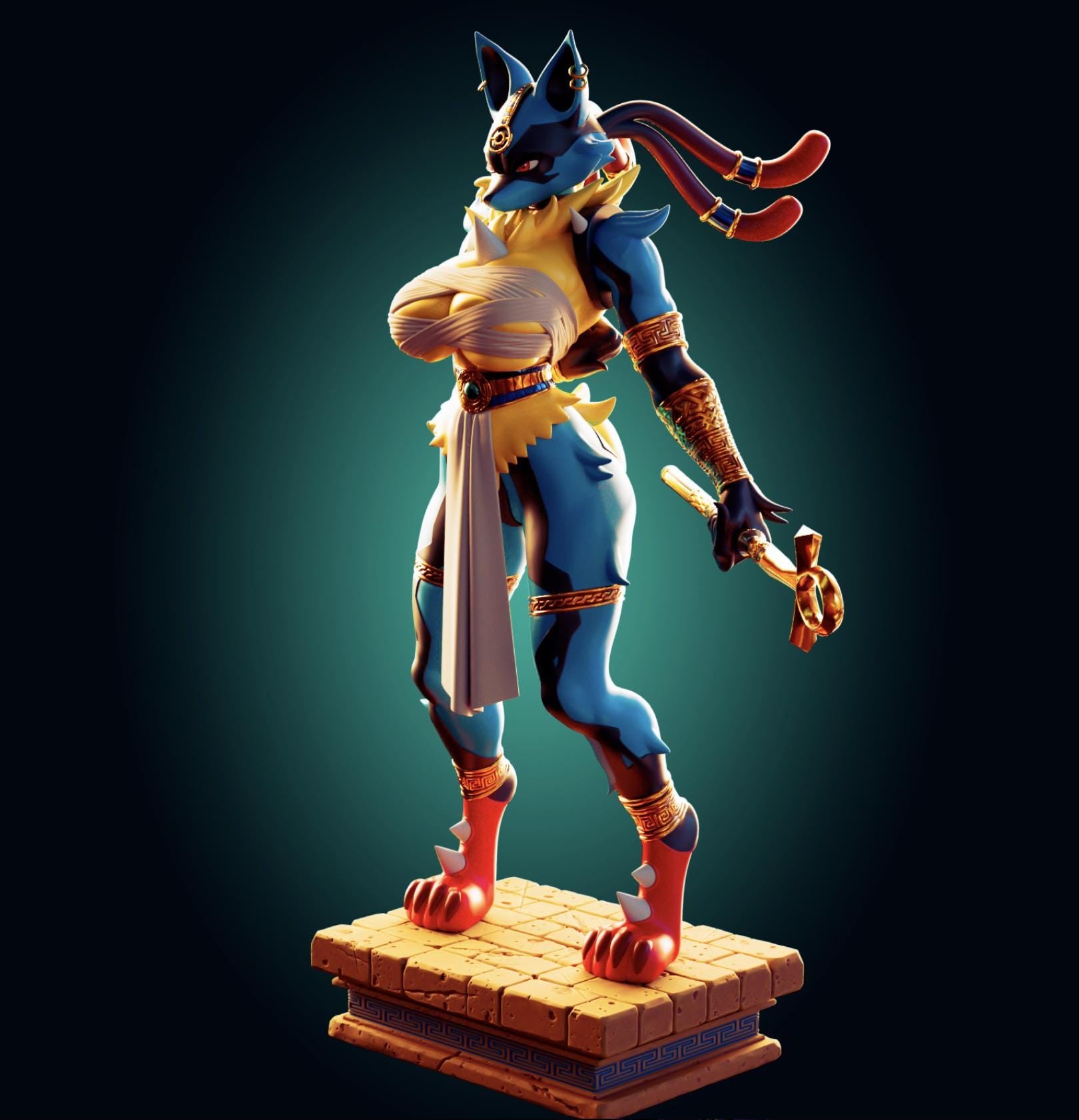 Wolf Girl Model Kit | 3D Resin Printed Figurine | Officer Rhu