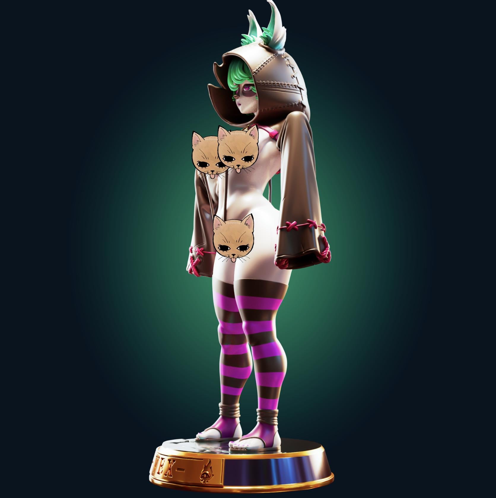 Emo Girl Model Kit | 3D Resin Printed Figurine | Officer Rhu