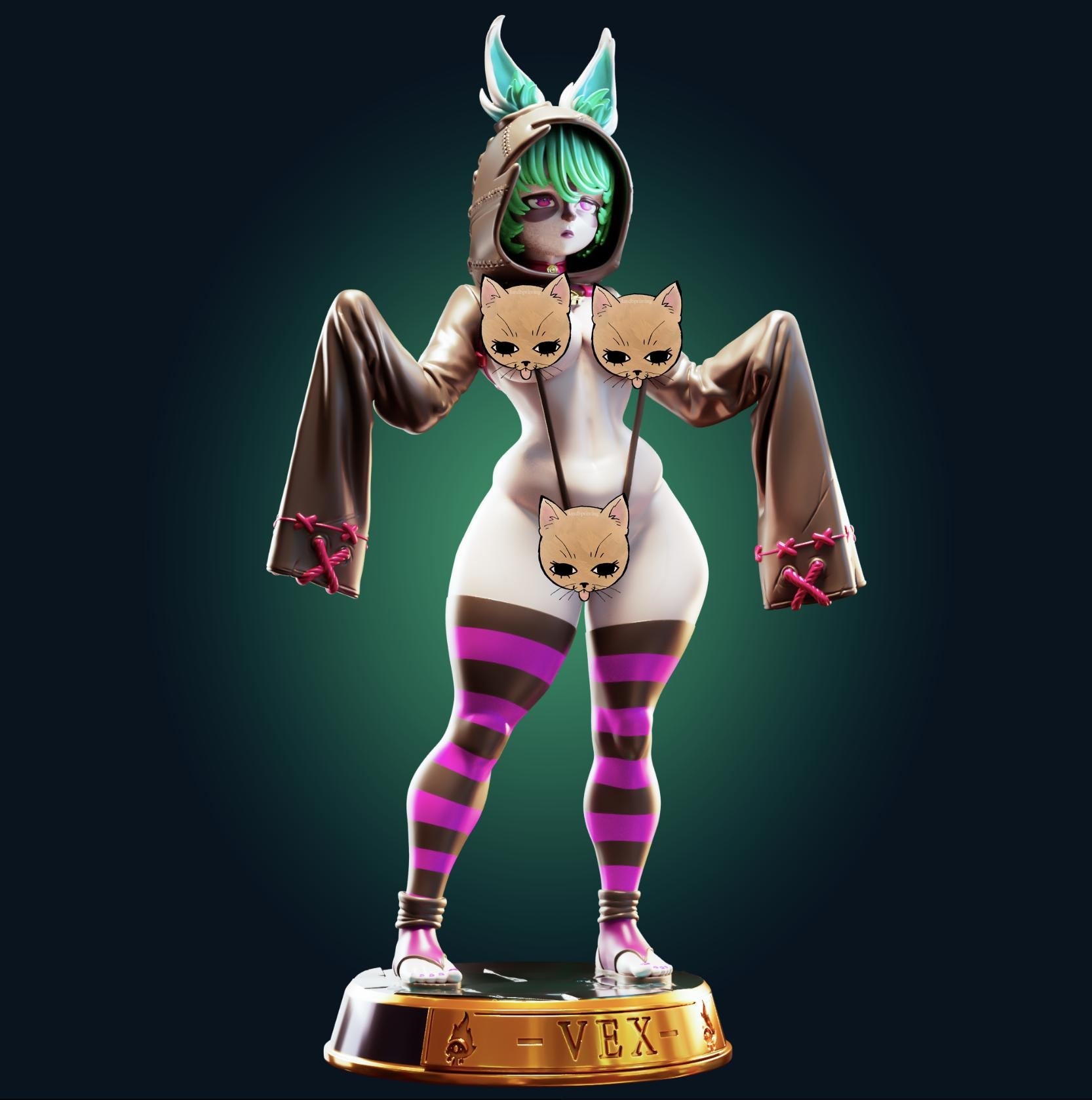 Emo Girl Model Kit | 3D Resin Printed Figurine | Officer Rhu