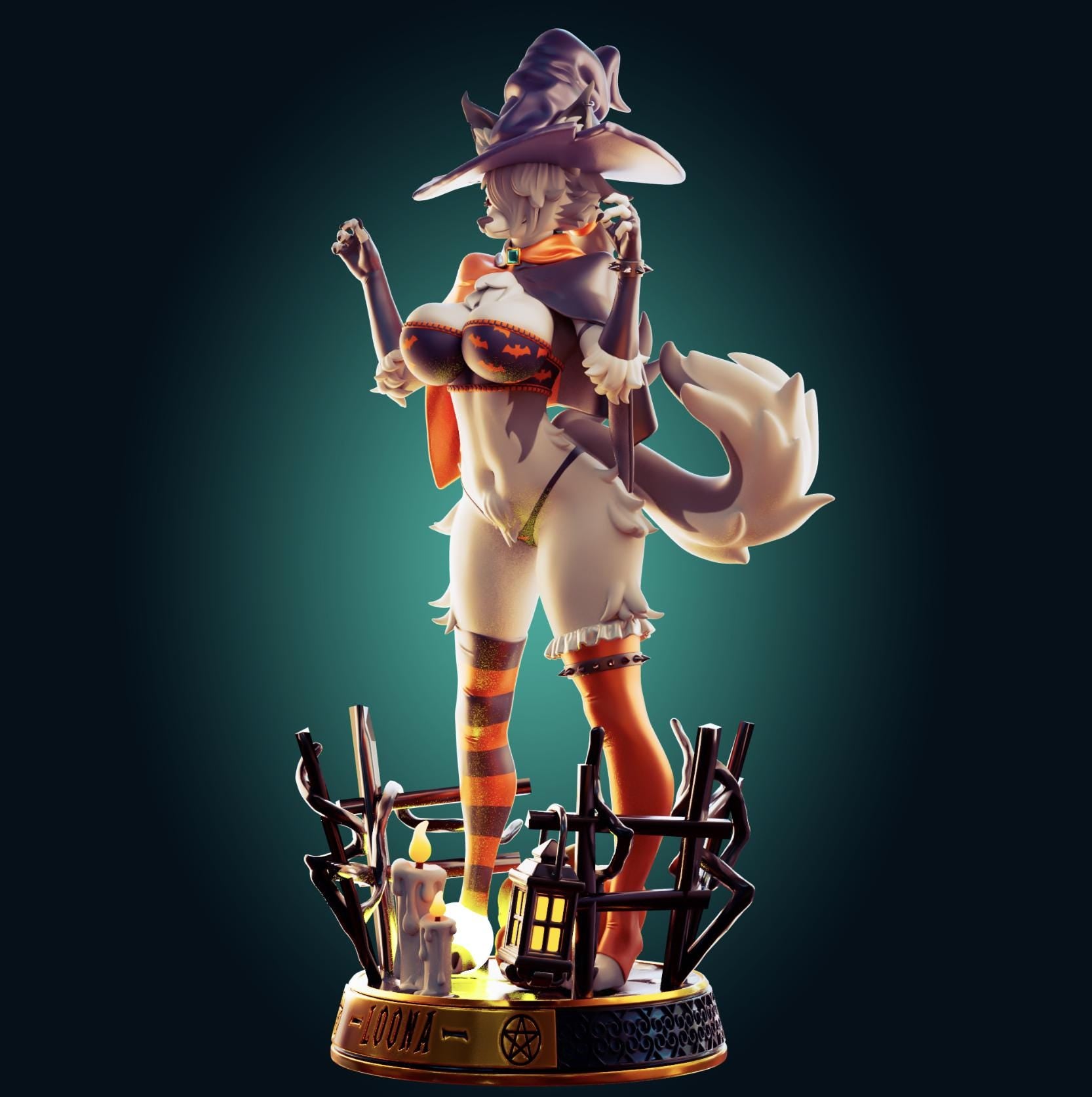 Wolf Girl Model Kit | 3D Resin Printed Figurine | Officer Rhu