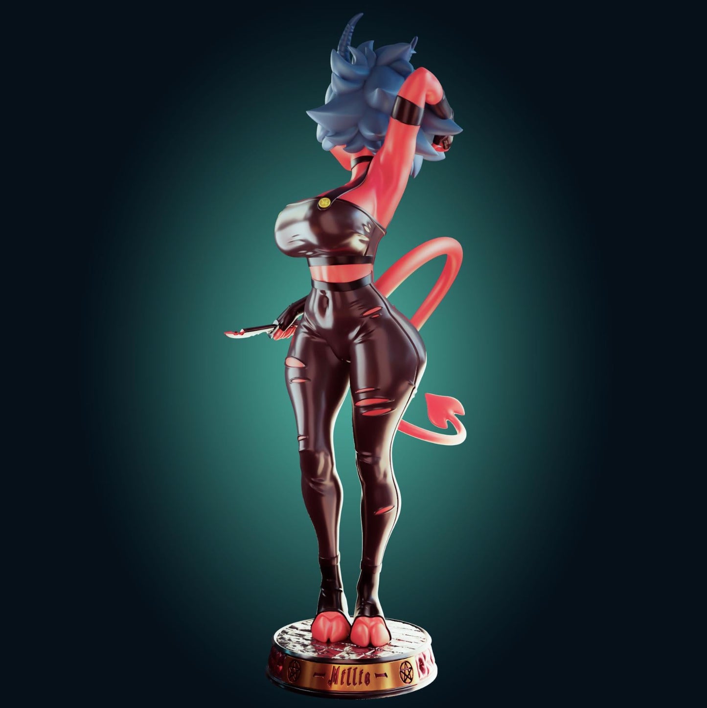 Demon Girl Model Kit | 3D Resin Printed Figurine | Officer Rhu
