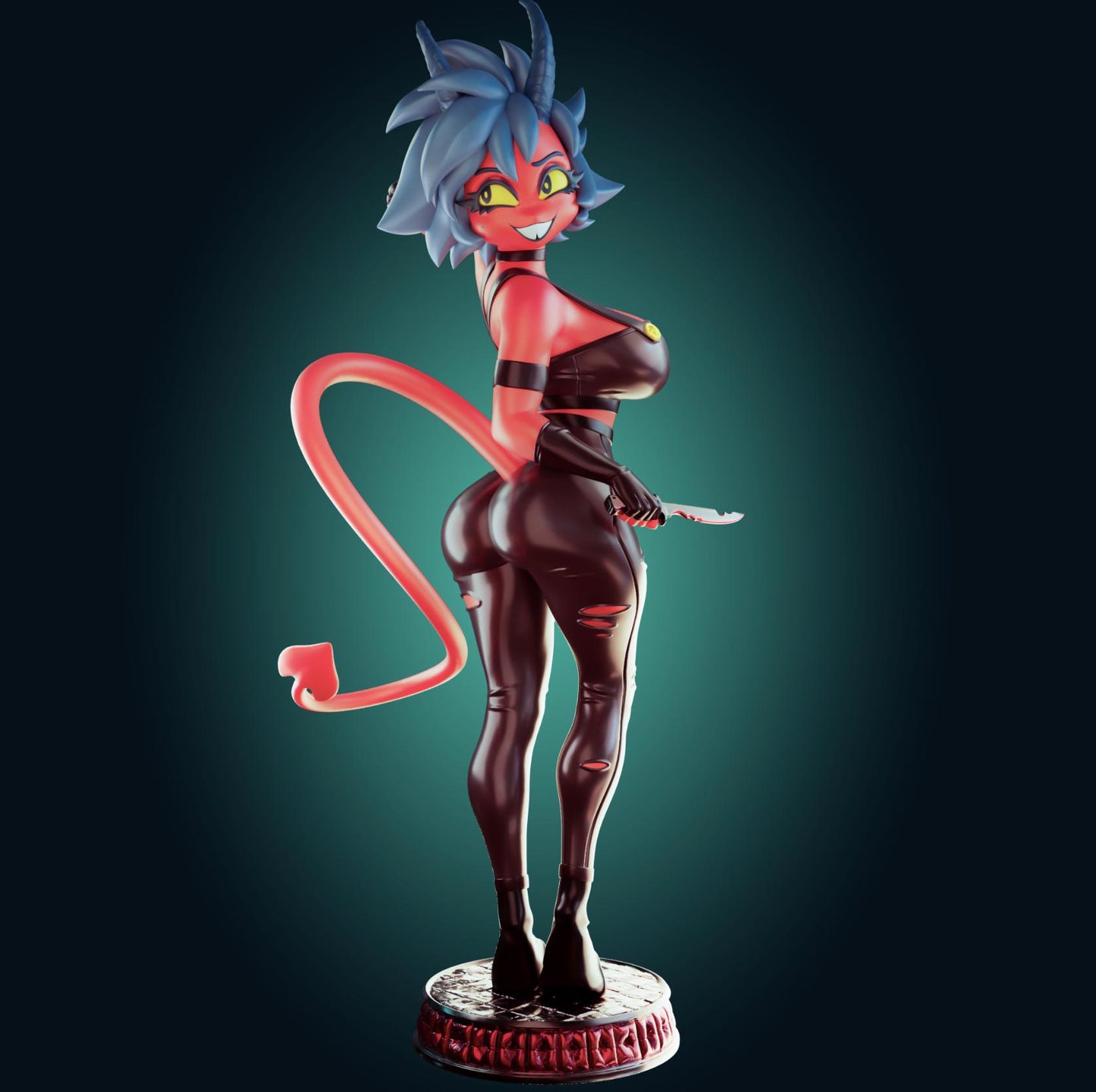 Demon Girl Model Kit | 3D Resin Printed Figurine | Officer Rhu