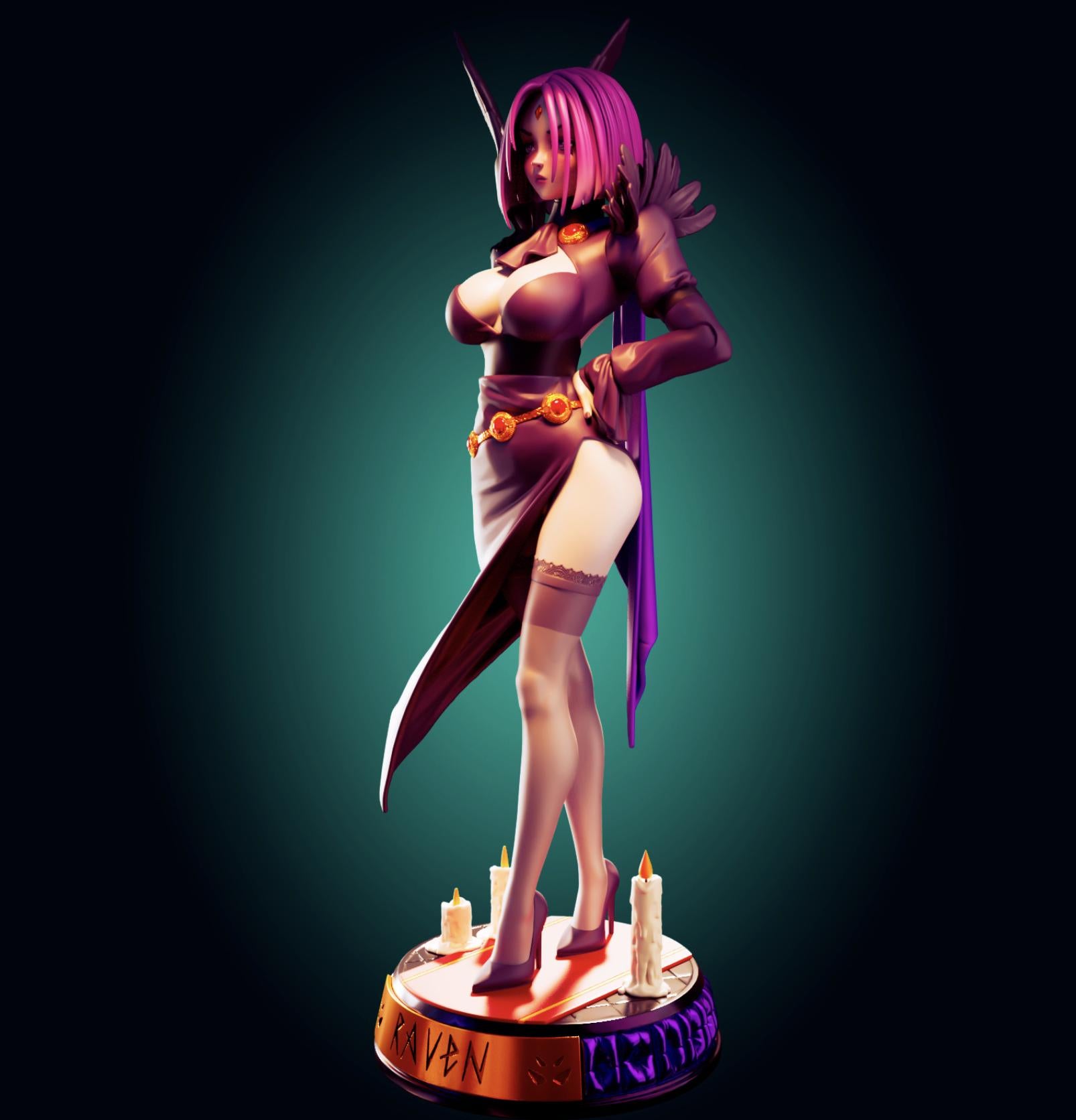 Goth Girl Model Kit | 3D Resin Printed Figurine | Officer Rhu