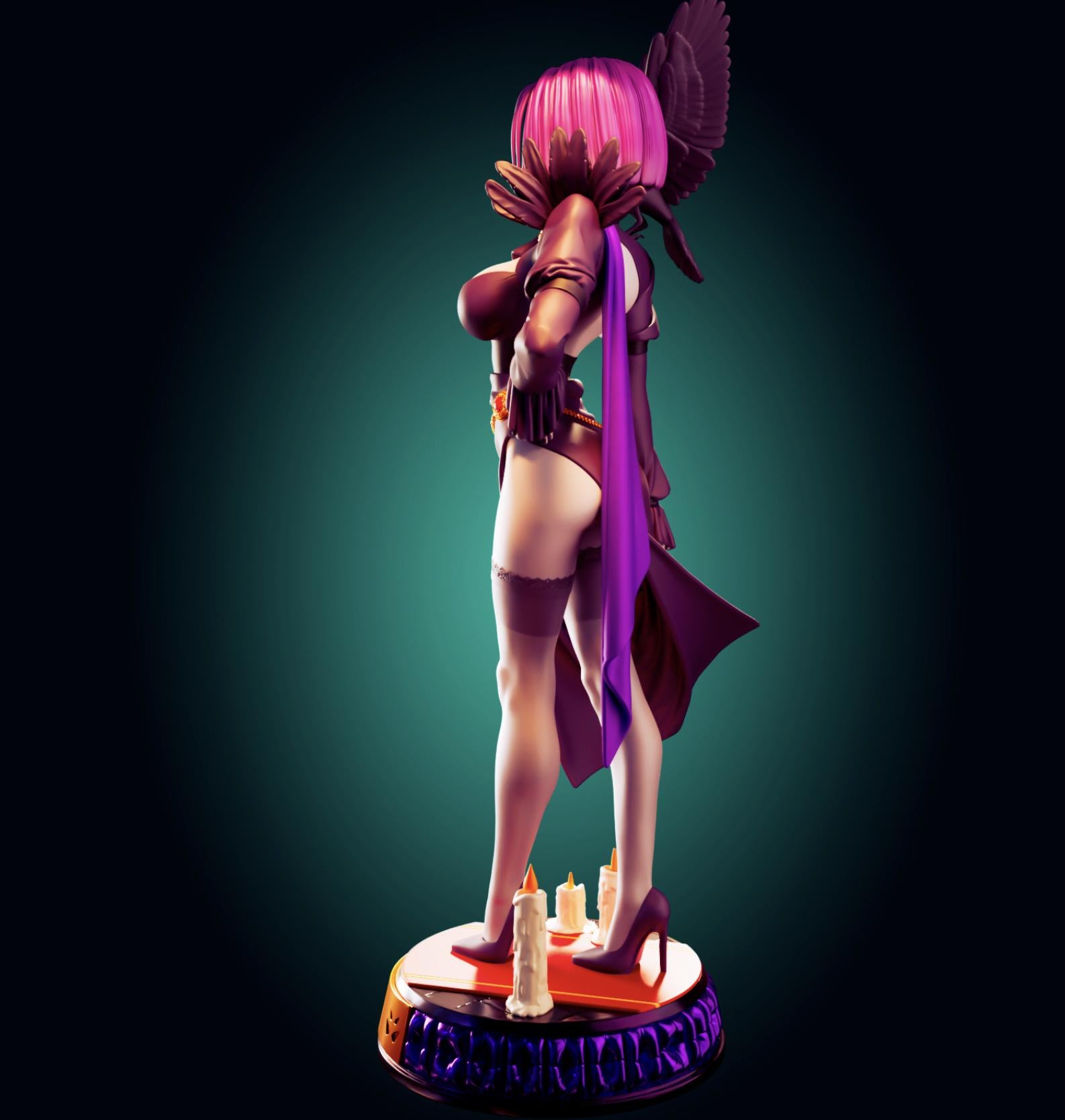 Goth Girl Model Kit | 3D Resin Printed Figurine | Officer Rhu
