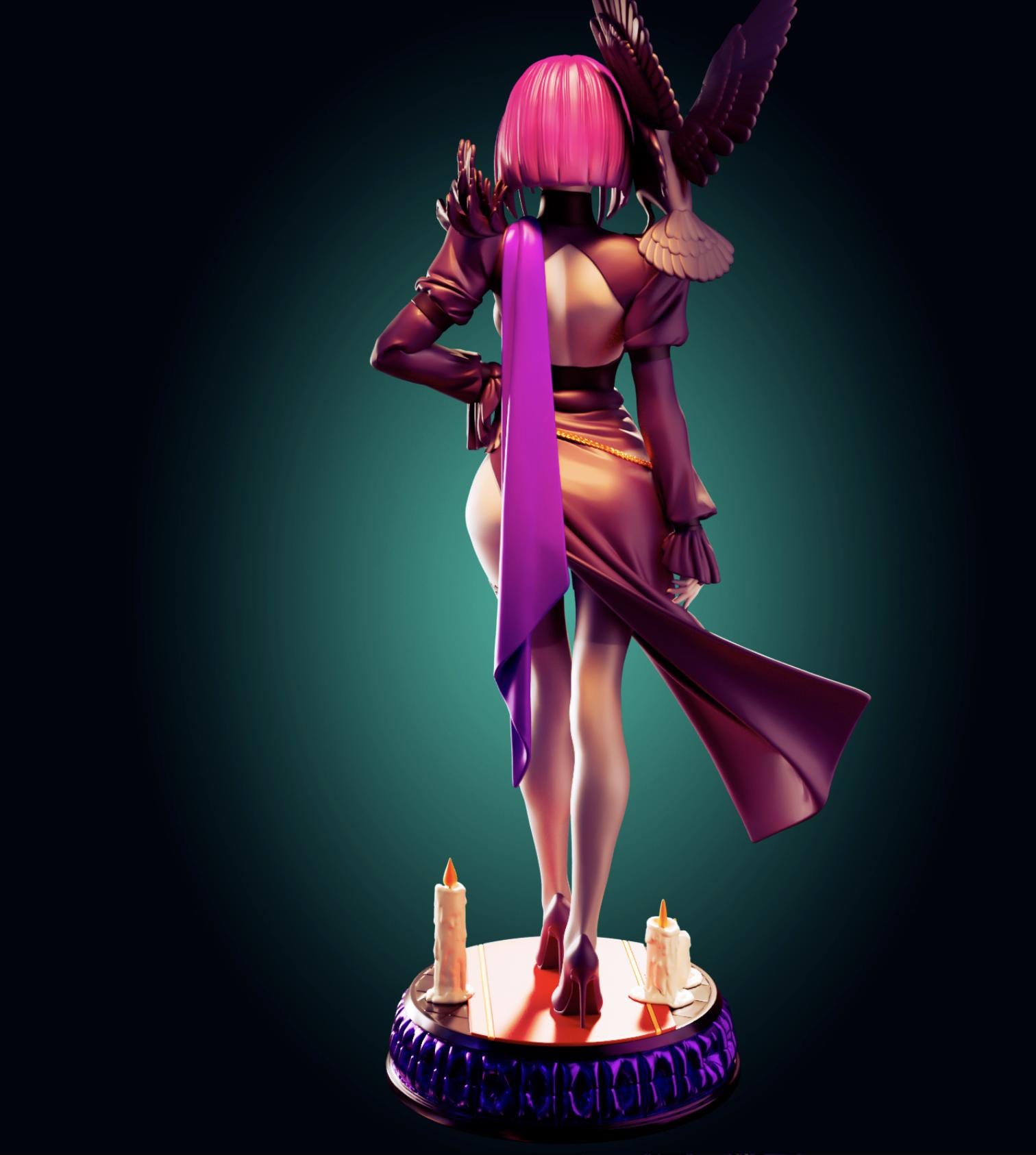Goth Girl Model Kit | 3D Resin Printed Figurine | Officer Rhu