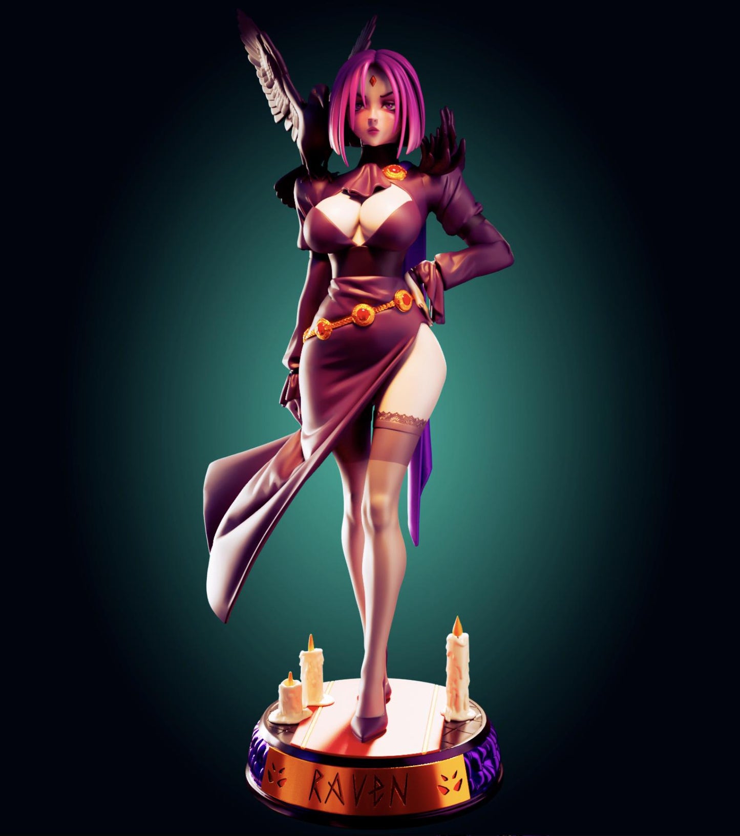 Goth Girl Model Kit | 3D Resin Printed Figurine | Officer Rhu