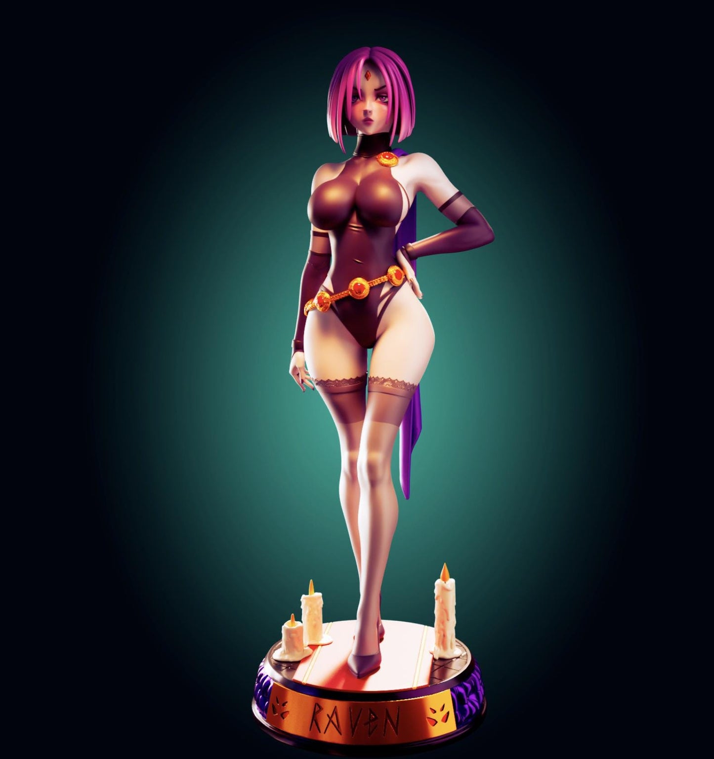 Goth Girl Model Kit | 3D Resin Printed Figurine | Officer Rhu
