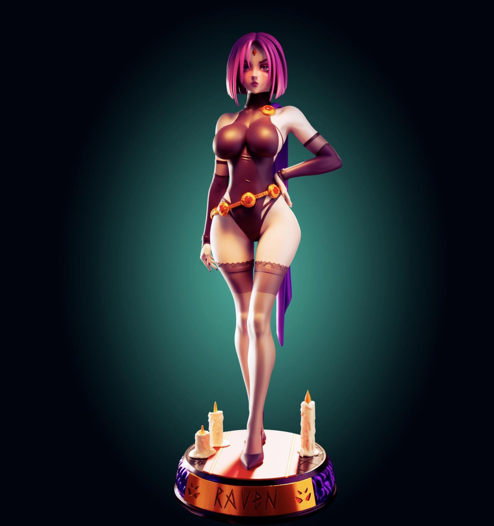 Goth Girl Model Kit | 3D Resin Printed Figurine | Officer Rhu