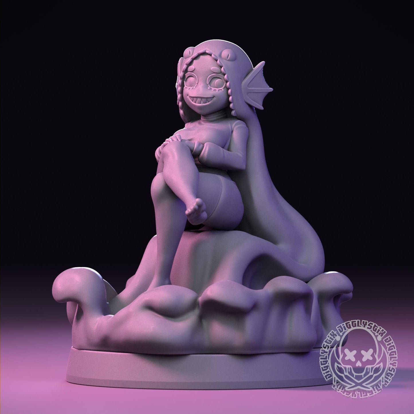 Brave Water Demon Miniature | Jigglystix