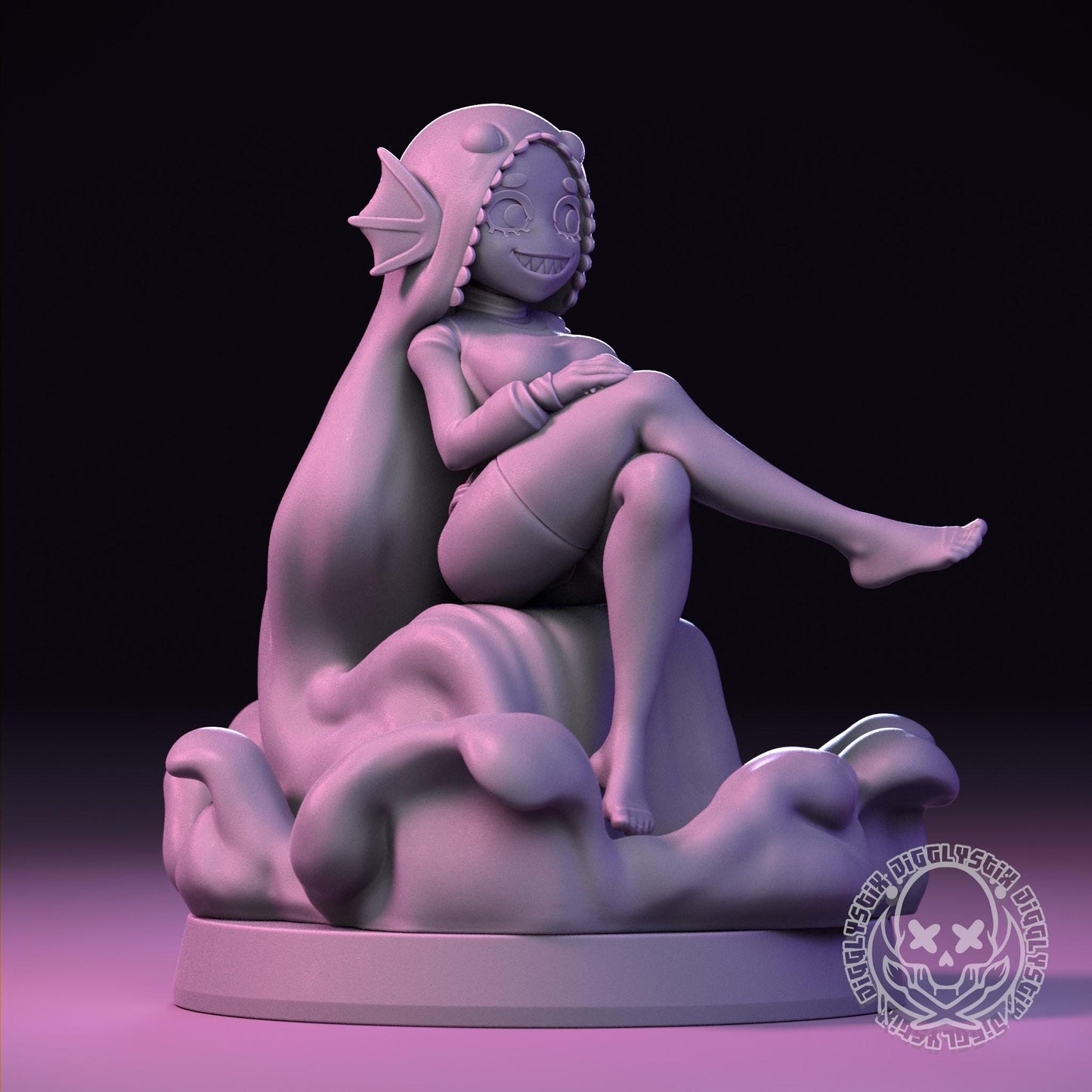 Brave Water Demon Miniature | Jigglystix