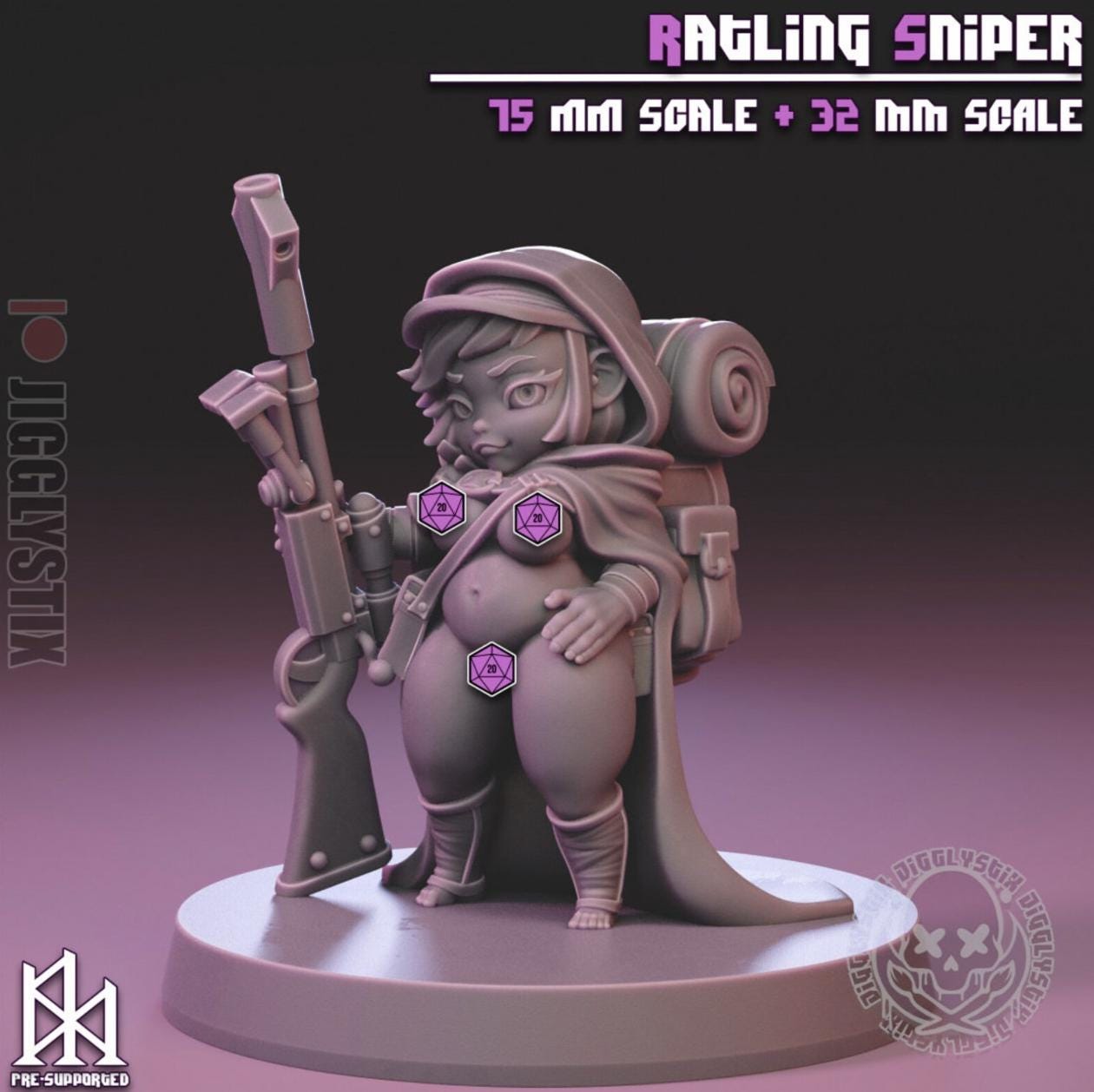 Ratling Sniper Miniature | Jigglystix