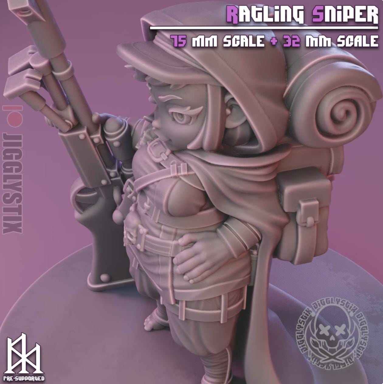 Ratling Sniper Miniature | Jigglystix