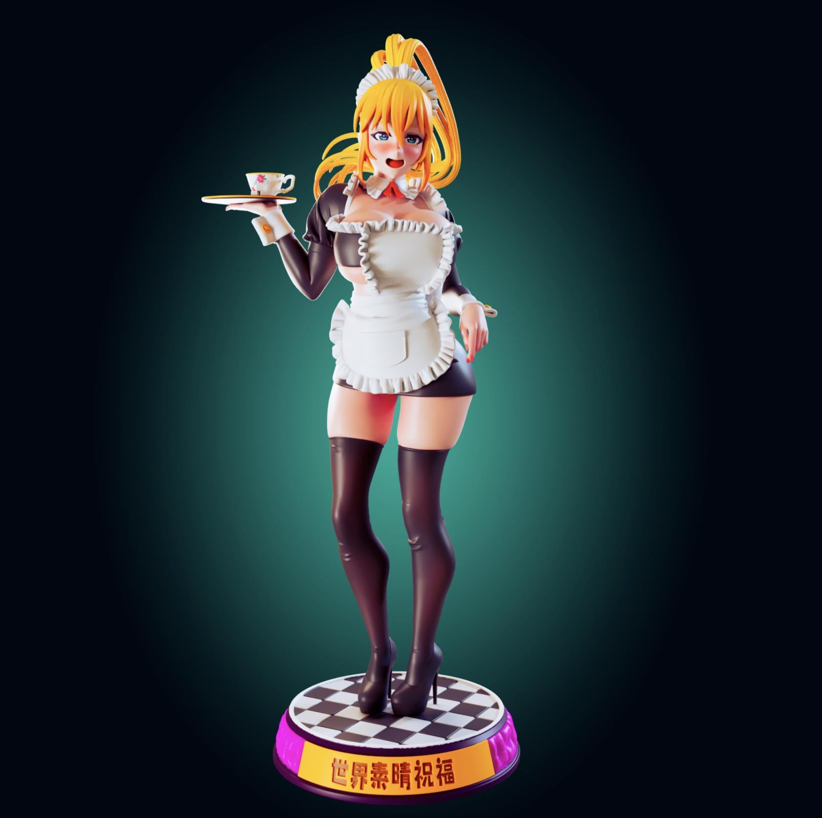 Maid Girl Model Kit | 3D Resin Printed Figurine | Officer Rhu