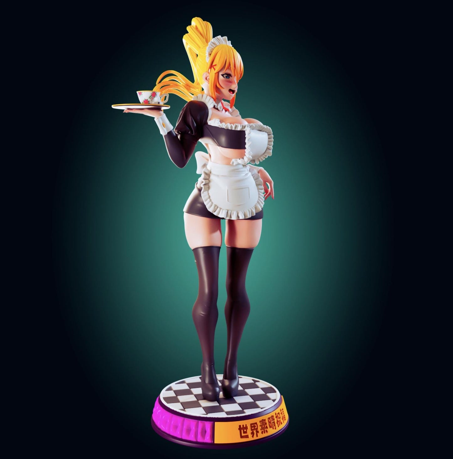 Maid Girl Model Kit | 3D Resin Printed Figurine | Officer Rhu