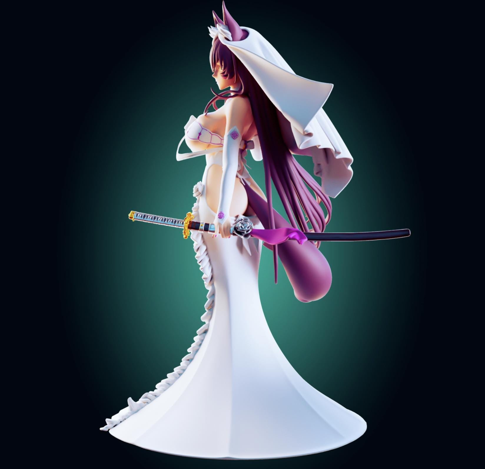 Sword Bride Model Kit | 3D Resin Printed Figurine | Officer Rhu