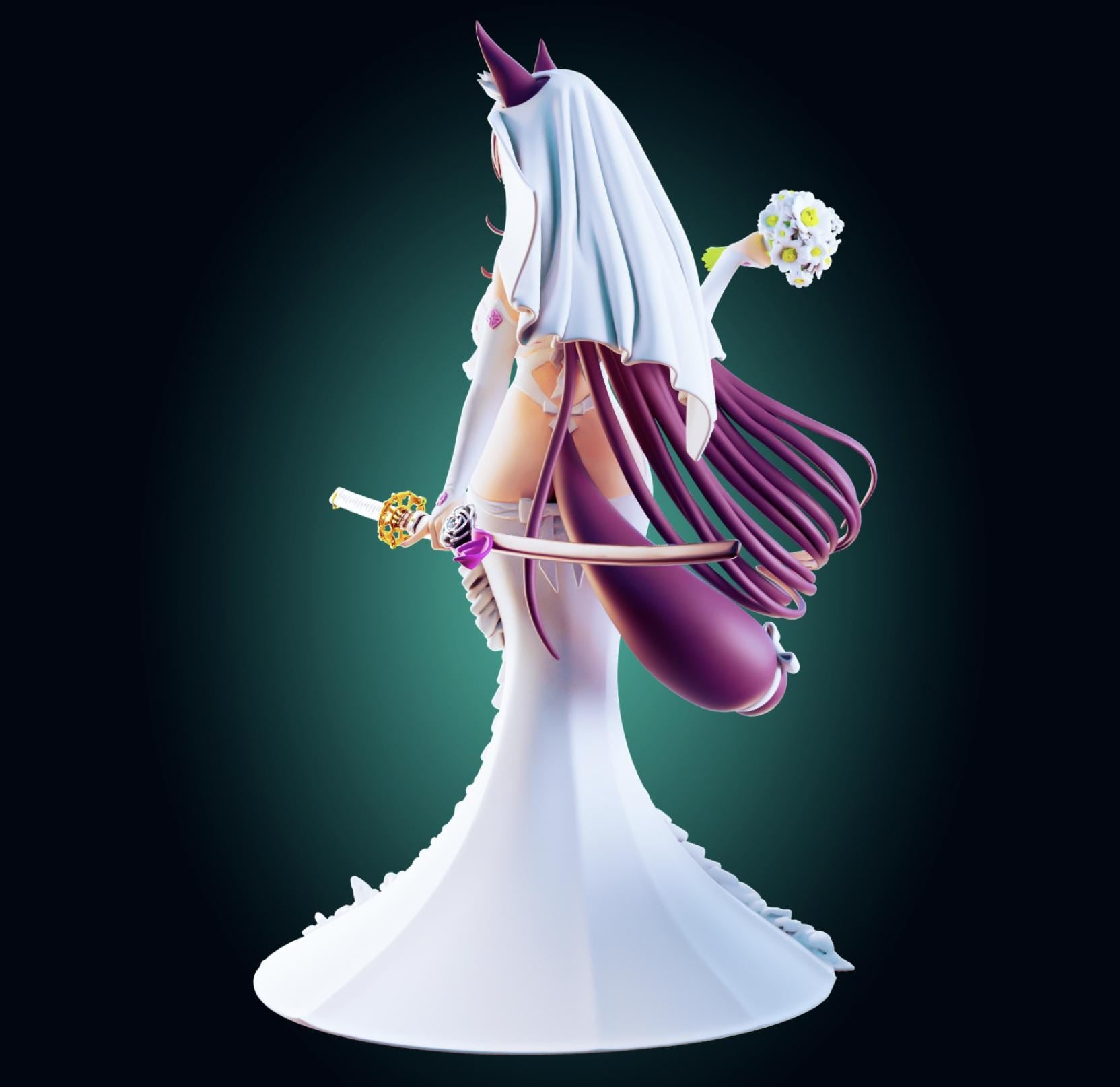 Sword Bride Model Kit | 3D Resin Printed Figurine | Officer Rhu