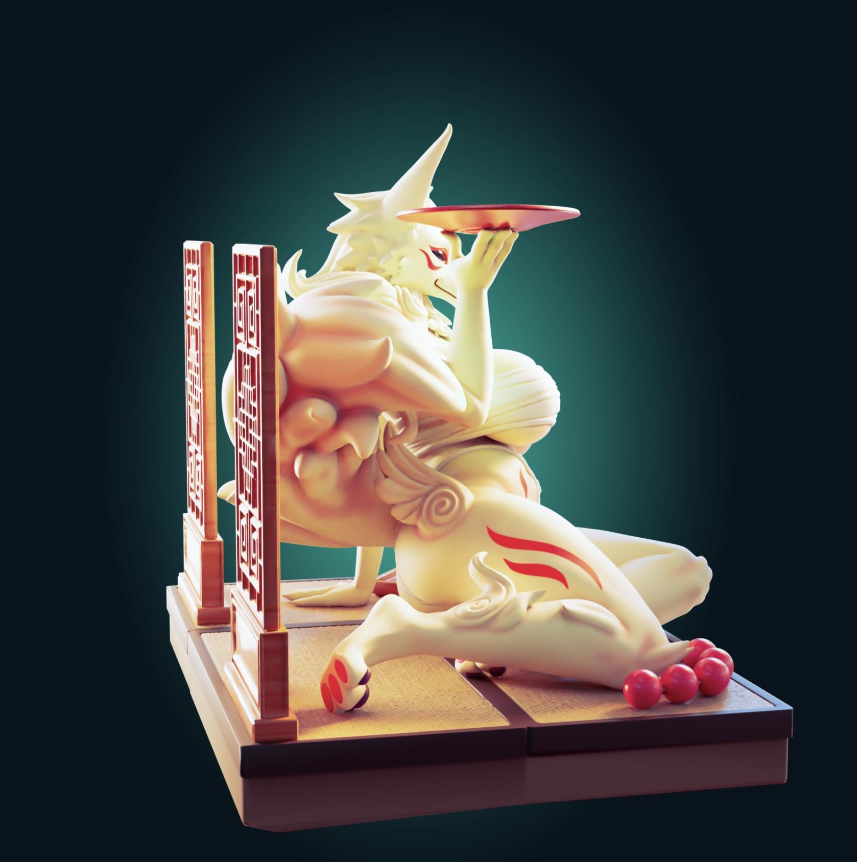 Nine Tailed Fox Furry Model Kit | 3D Resin Printed Figurine | Officer Rhu