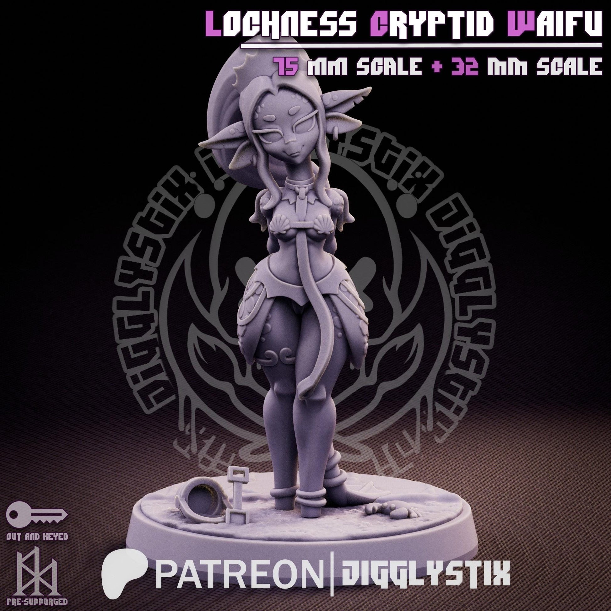 Loch Ness Cryptid Waifu Miniature | Jigglystix