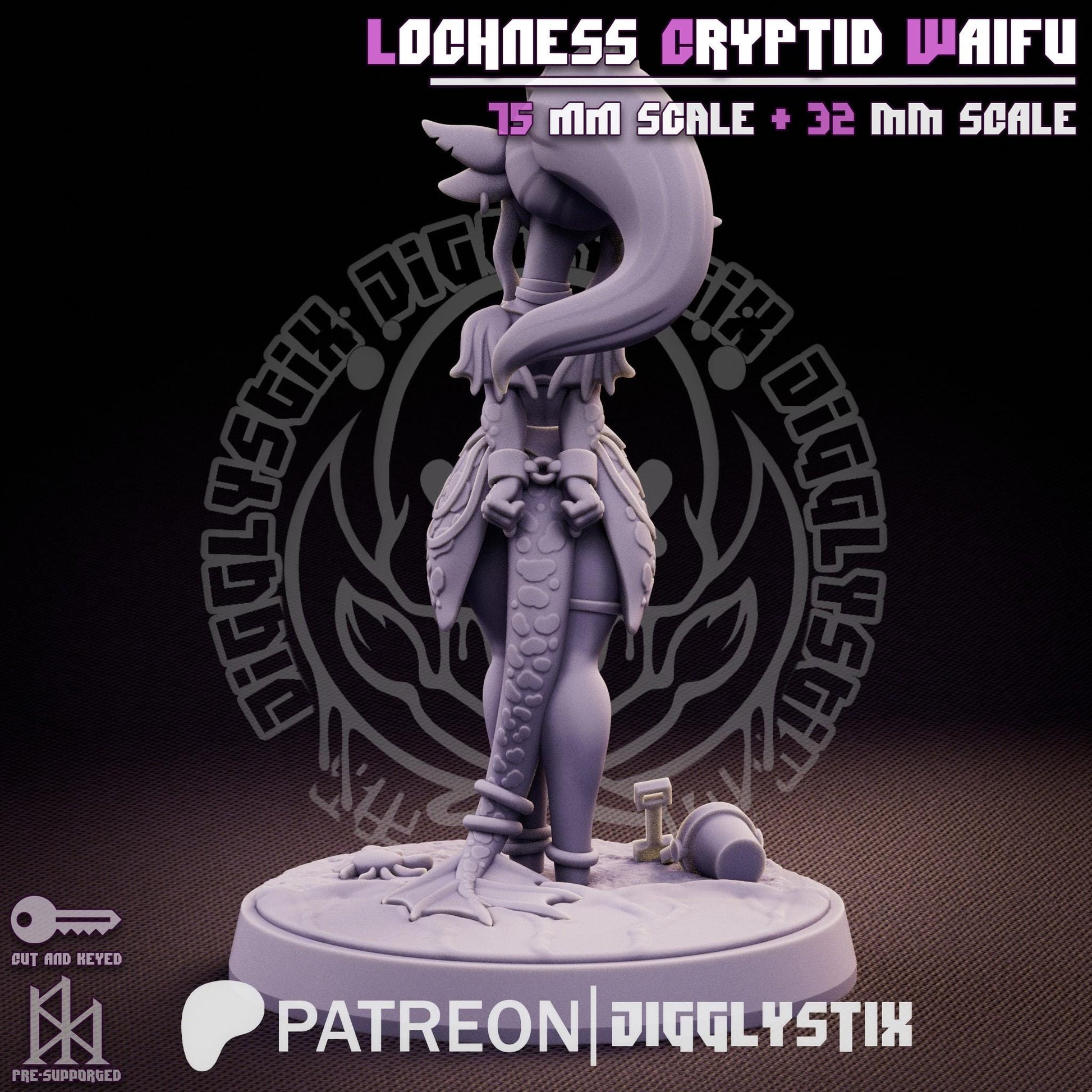 Loch Ness Cryptid Waifu Miniature | Jigglystix