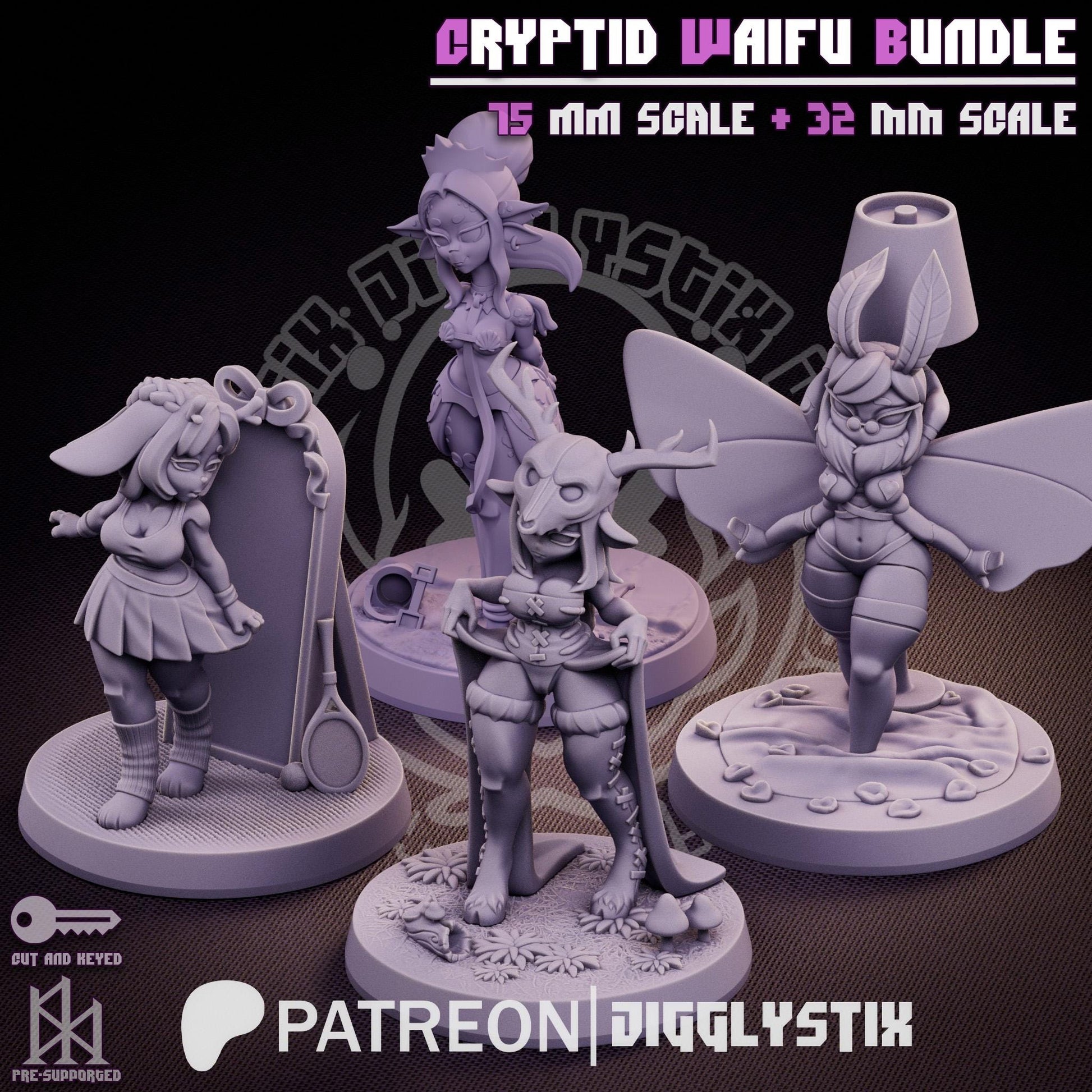 Cryptid Waifu Miniature Bundle | Jigglystix