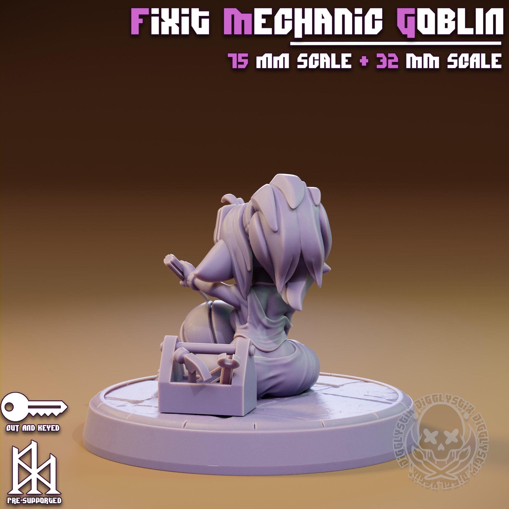 Fixit Mechanic Goblin Miniature | Jigglystix