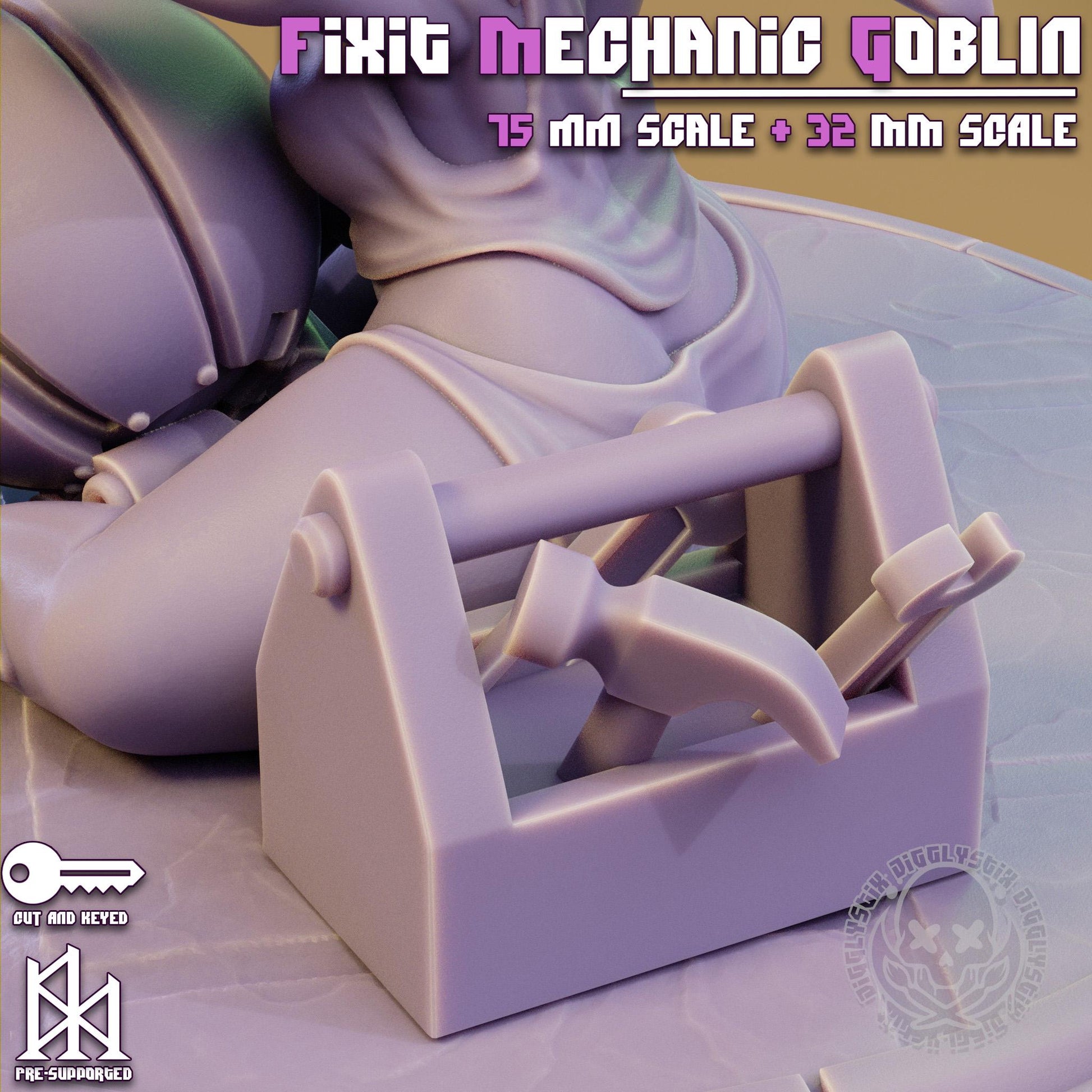 Fixit Mechanic Goblin Miniature | Jigglystix