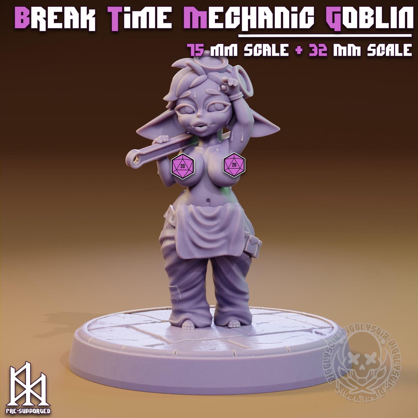 Breaktime Goblin Mechanic Miniature | Jigglystix