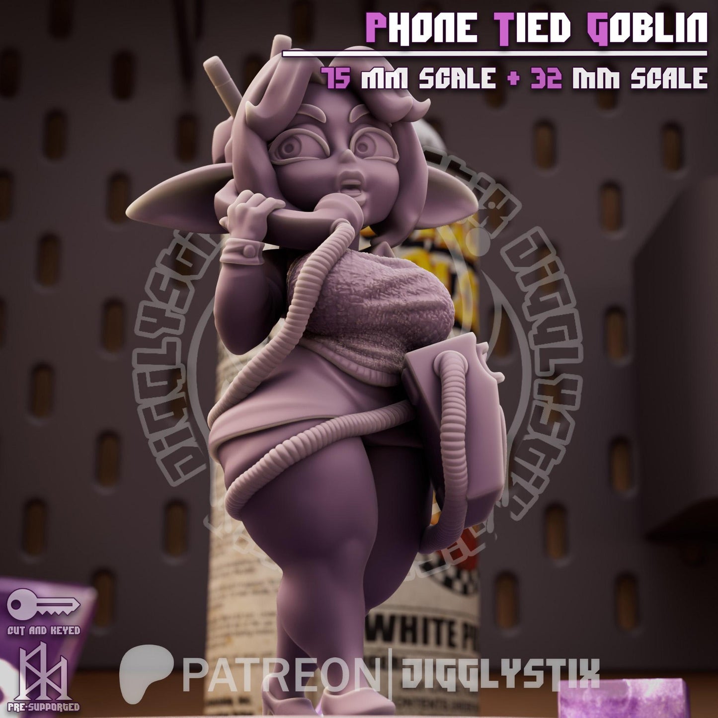 Phone Tied Goblin Miniature | Jigglystix