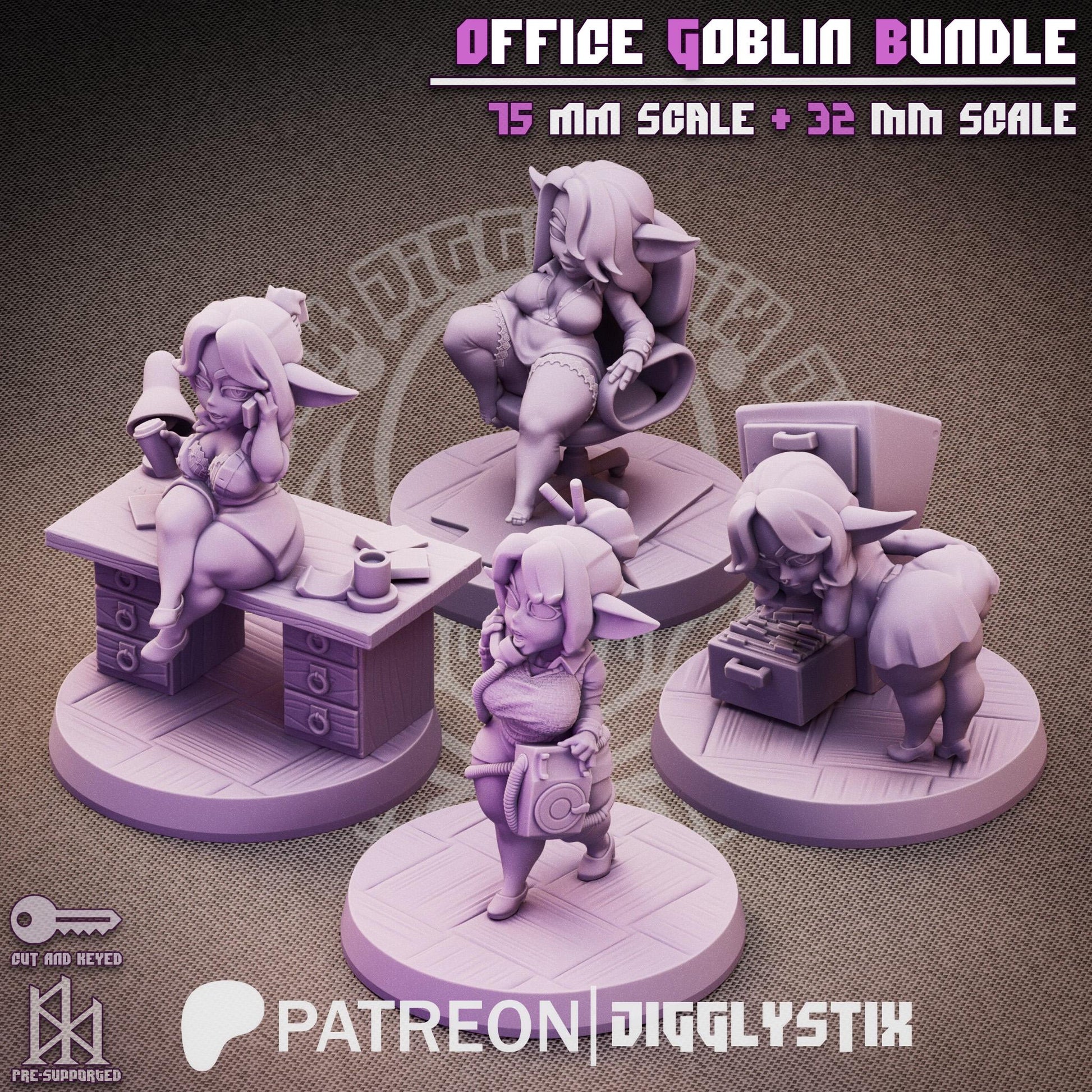 Office Goblin Girl Bundle | Jigglystix