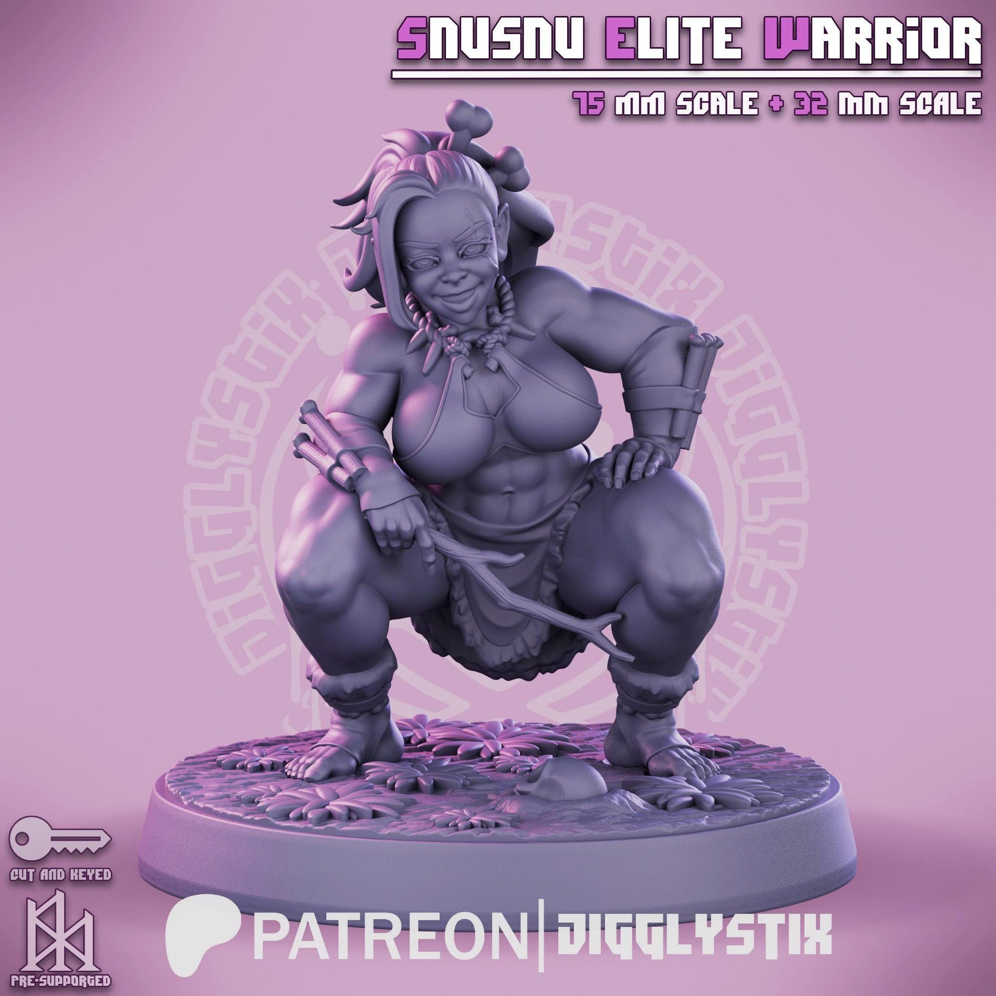Amazonian Elite Warrior Miniature | Jigglystix